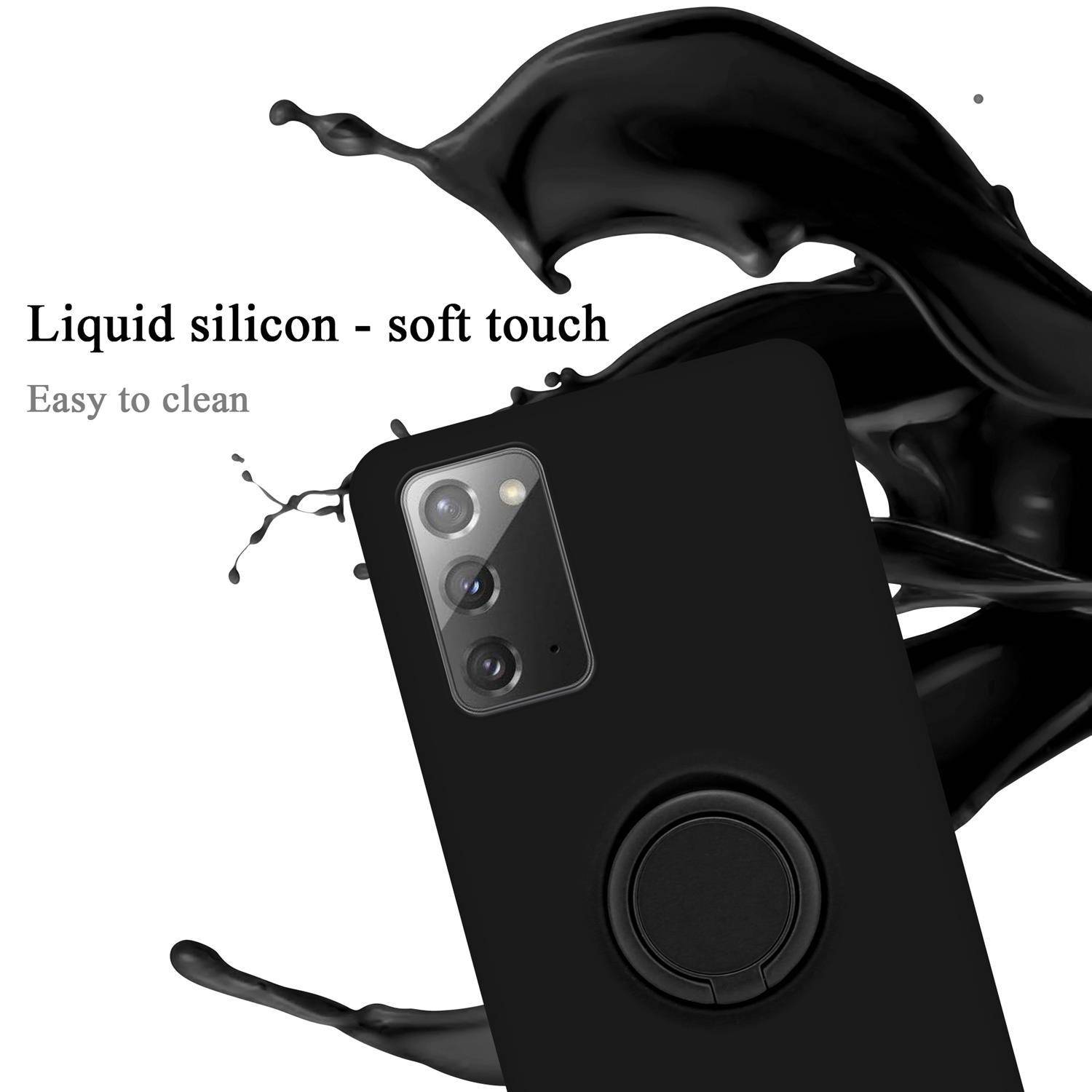 Cadorabo Hülle für Samsung Galaxy NOTE 20 Schutz Hülle in Schwarz Handyhülle TPU Etui Case Cover