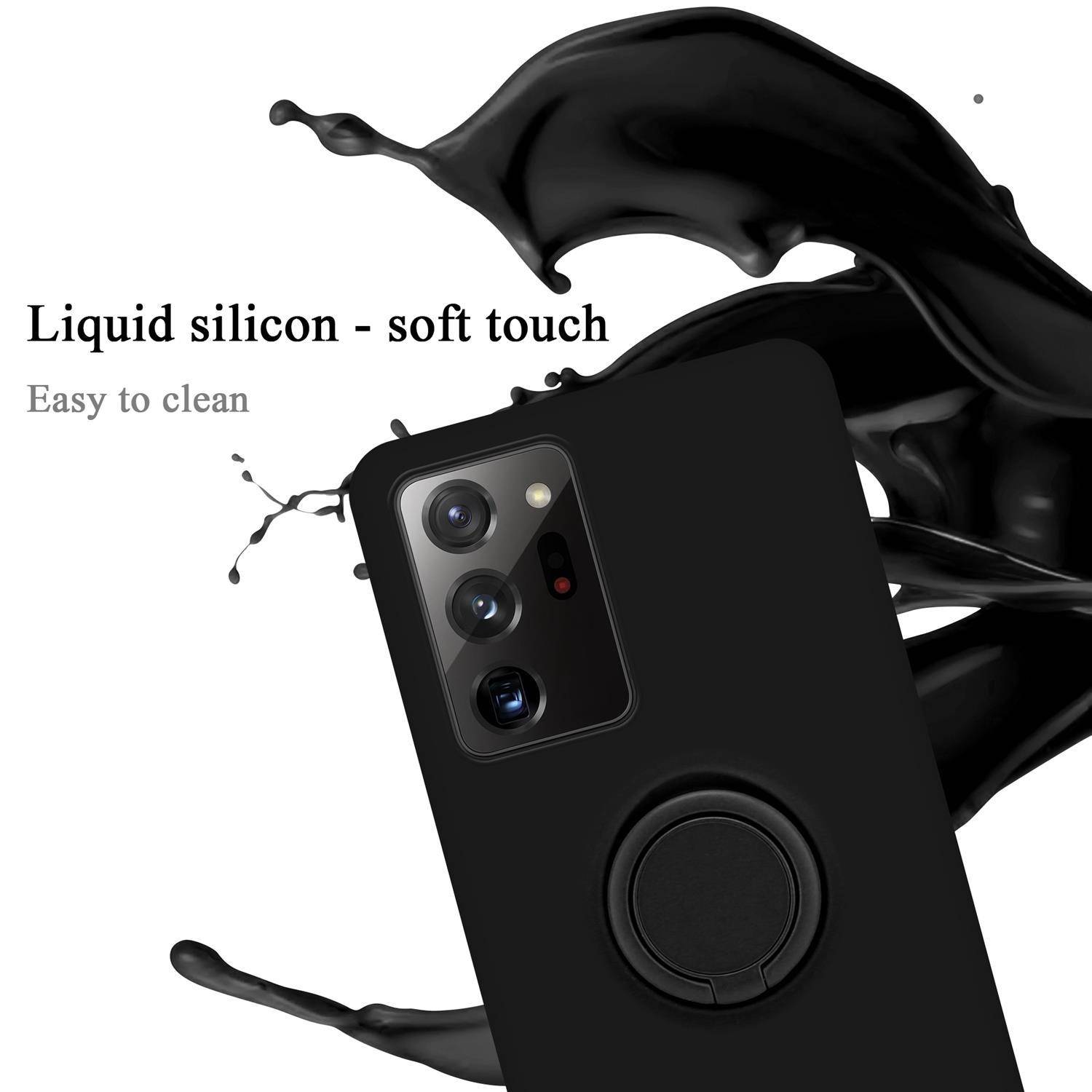 Cadorabo Hülle für Samsung Galaxy NOTE 20 ULTRA Schutz Hülle in Schwarz Handyhülle TPU Etui Case Cover