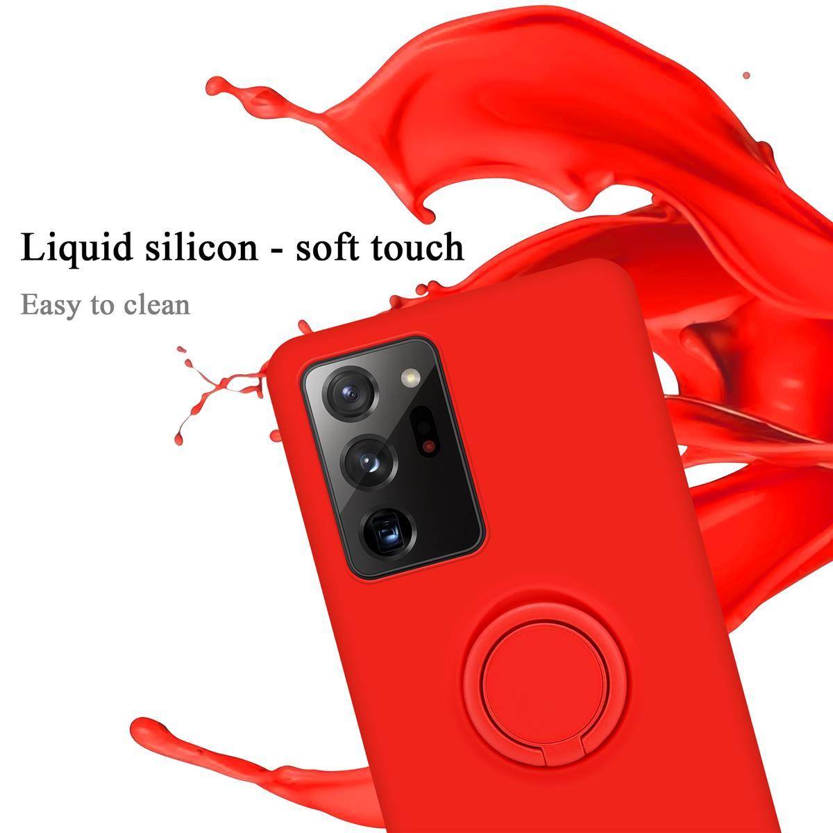Cadorabo Hülle für Samsung Galaxy NOTE 20 ULTRA Schutz Hülle in Rot Handyhülle TPU Etui Case Cover