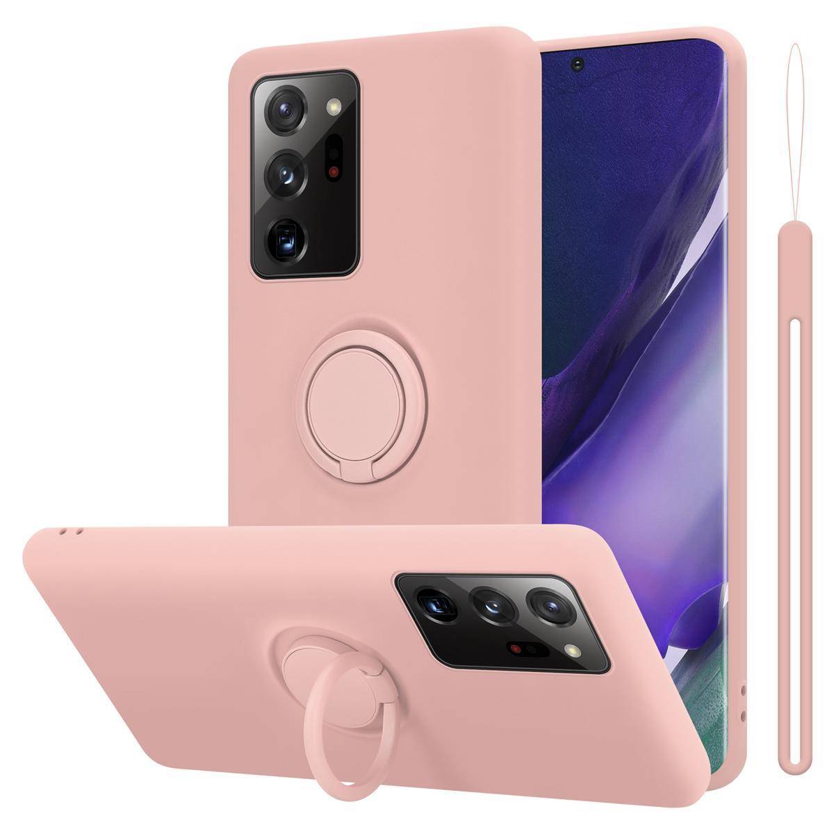 Cadorabo Hülle für Samsung Galaxy NOTE 20 ULTRA Schutz Hülle in Rosa Handyhülle TPU Etui Case Cover