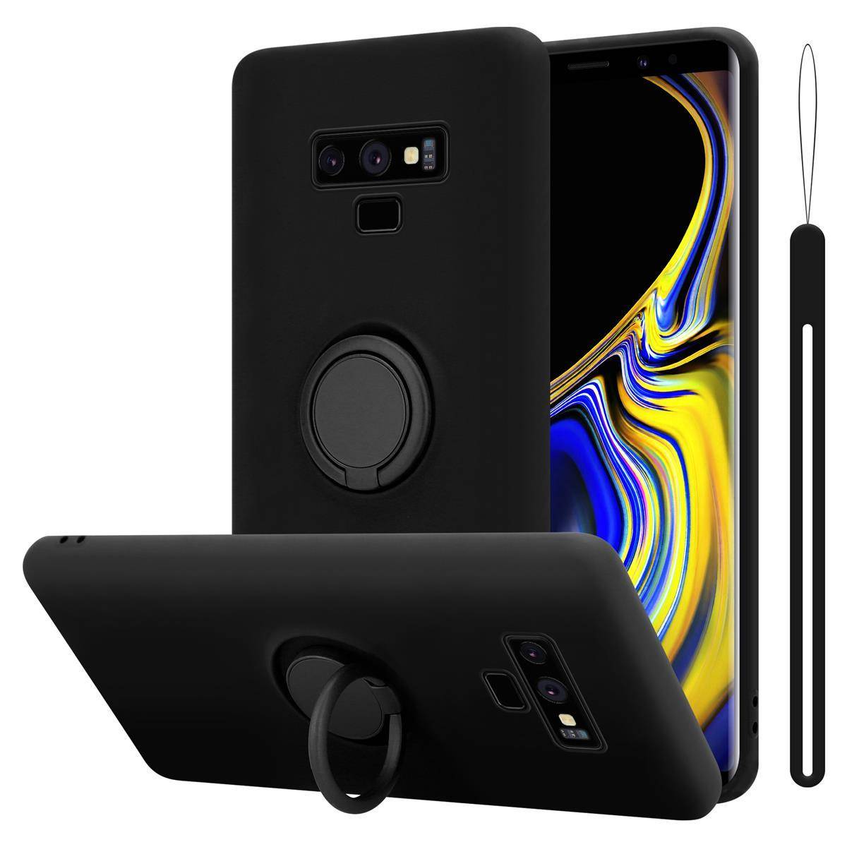 Cadorabo Hülle für Samsung Galaxy NOTE 9 Schutz Hülle in Schwarz Handyhülle TPU Etui Case Cover