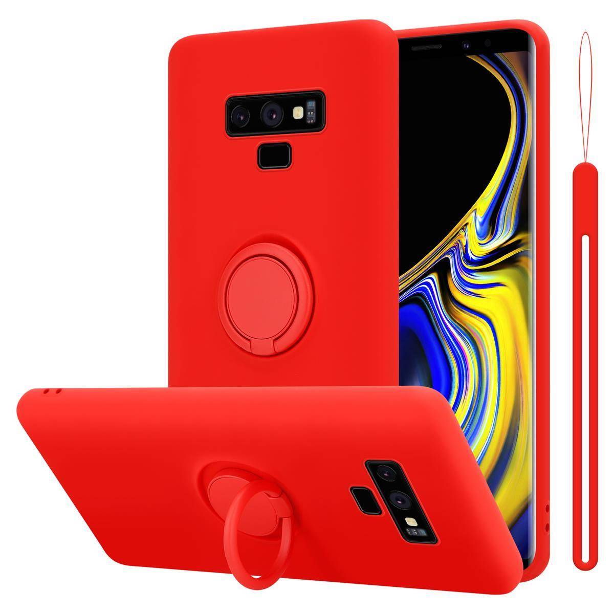 Cadorabo Hülle für Samsung Galaxy NOTE 9 Schutz Hülle in Rot Handyhülle TPU Etui Case Cover