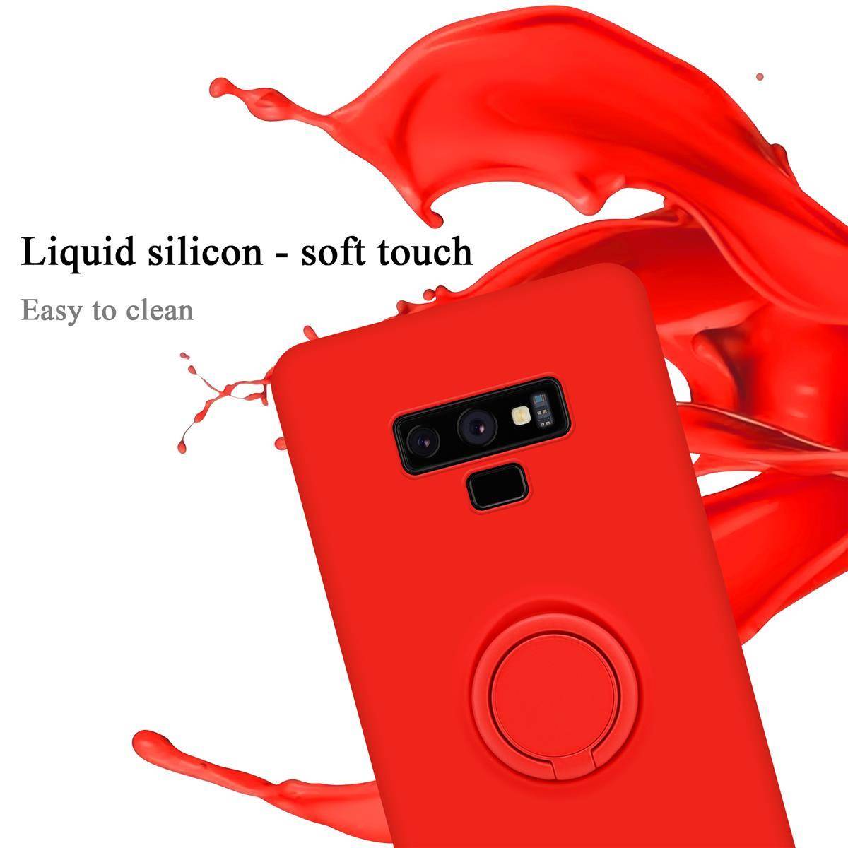 Cadorabo Hülle für Samsung Galaxy NOTE 9 Schutz Hülle in Rot Handyhülle TPU Etui Case Cover