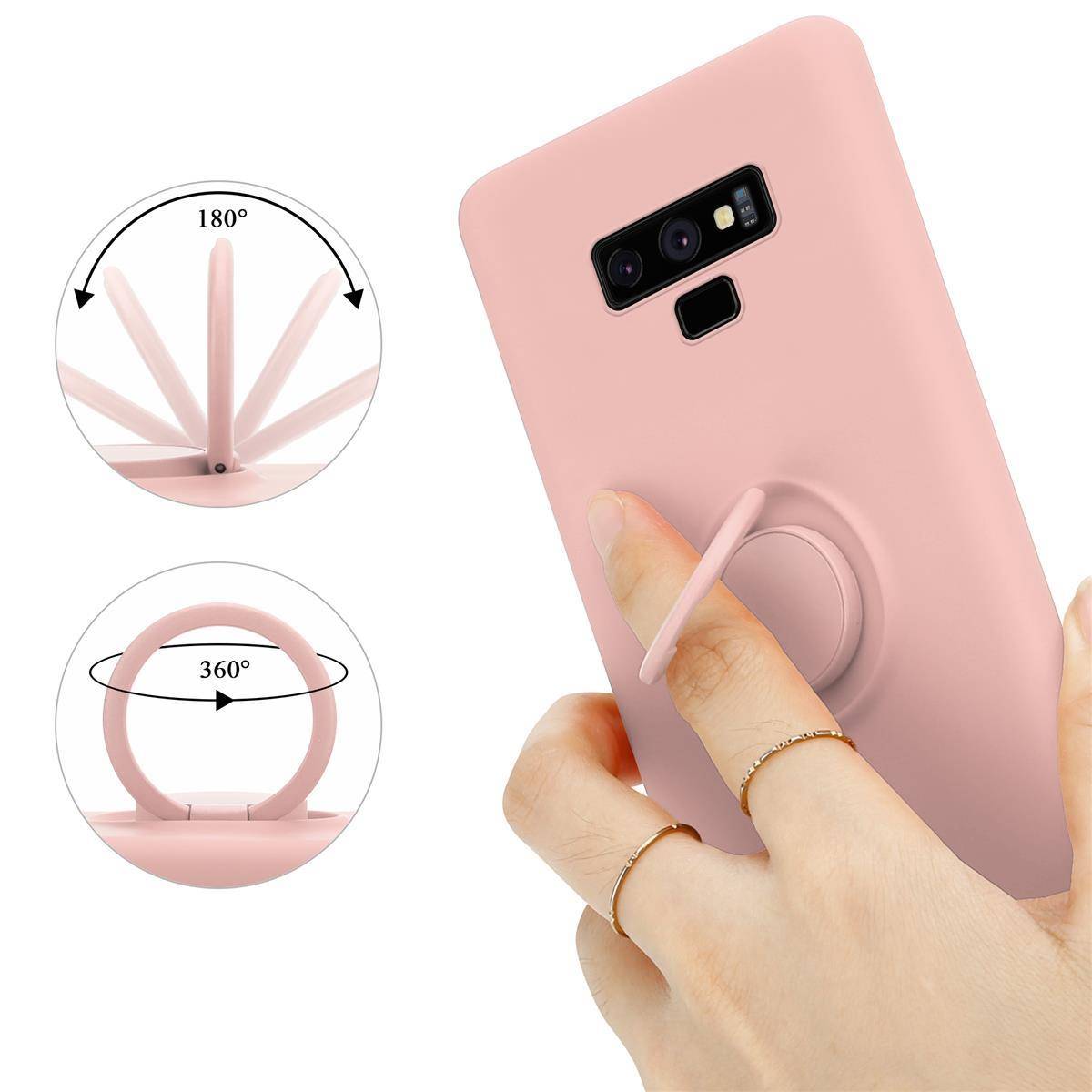 Cadorabo Hülle für Samsung Galaxy NOTE 9 Schutz Hülle in Rosa Handyhülle TPU Etui Case Cover