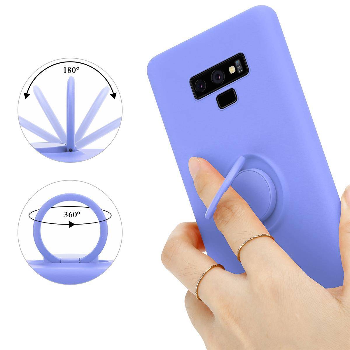 Cadorabo Hülle für Samsung Galaxy NOTE 9 Schutz Hülle in Lila Handyhülle TPU Etui Case Cover