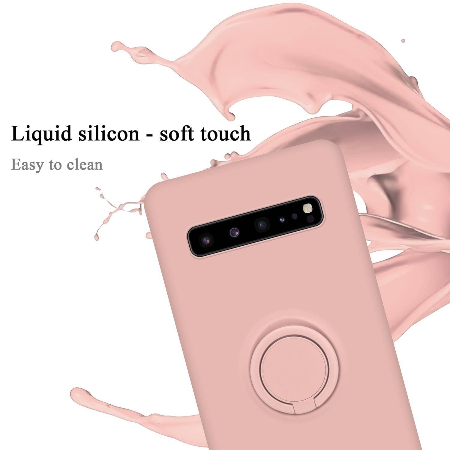 Cadorabo Hülle für Samsung Galaxy S10 5G Schutz Hülle in Rosa Handyhülle TPU Etui Case Cover