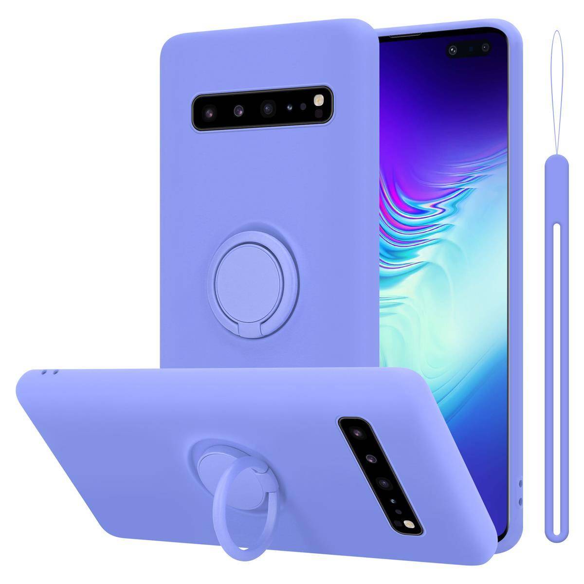 Cadorabo Hülle für Samsung Galaxy S10 5G Schutz Hülle in Lila Handyhülle TPU Etui Case Cover