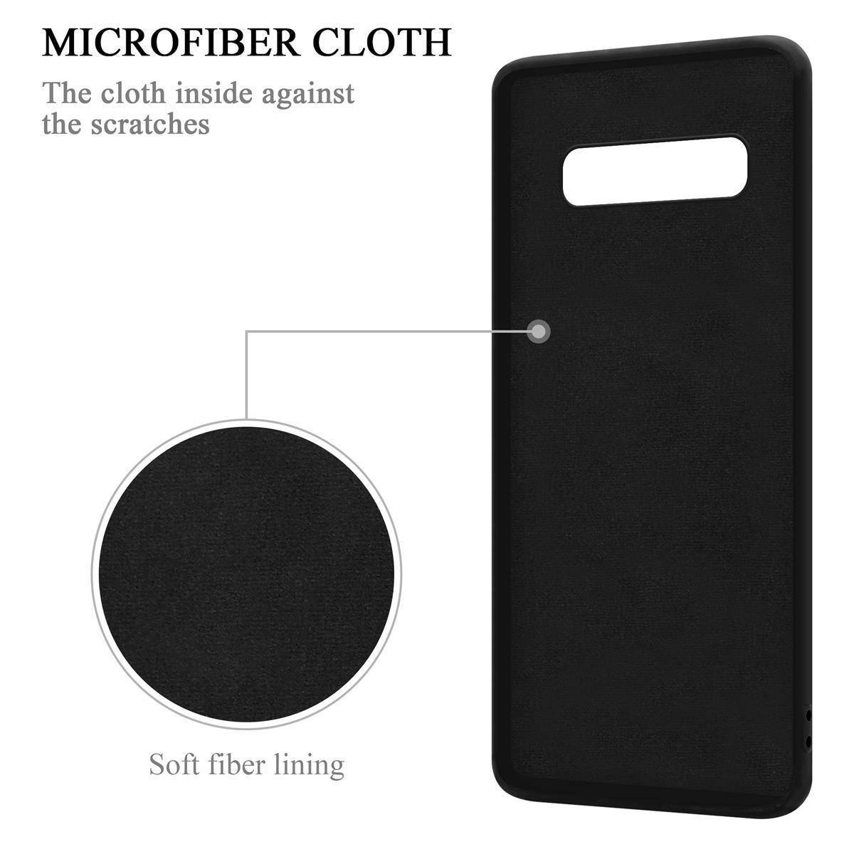 Cadorabo Hülle für Samsung Galaxy S10 PLUS Schutz Hülle in Schwarz Handyhülle TPU Etui Case Cover