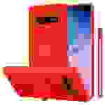 Cadorabo Hülle für Samsung Galaxy S10 PLUS Schutz Hülle in Rot Handyhülle TPU Etui Case Cover