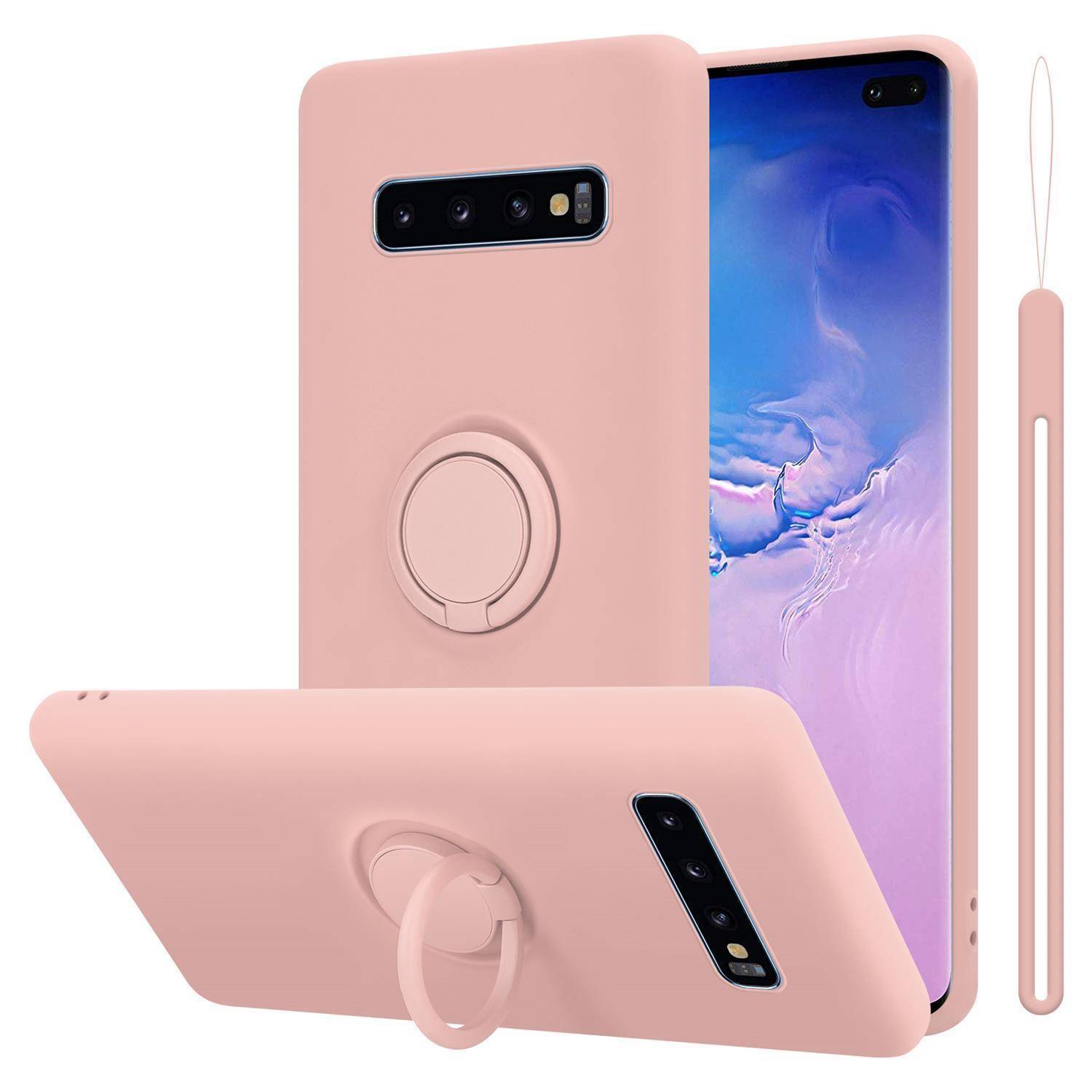 Cadorabo Hülle für Samsung Galaxy S10 PLUS Schutz Hülle in Rosa Handyhülle TPU Etui Case Cover