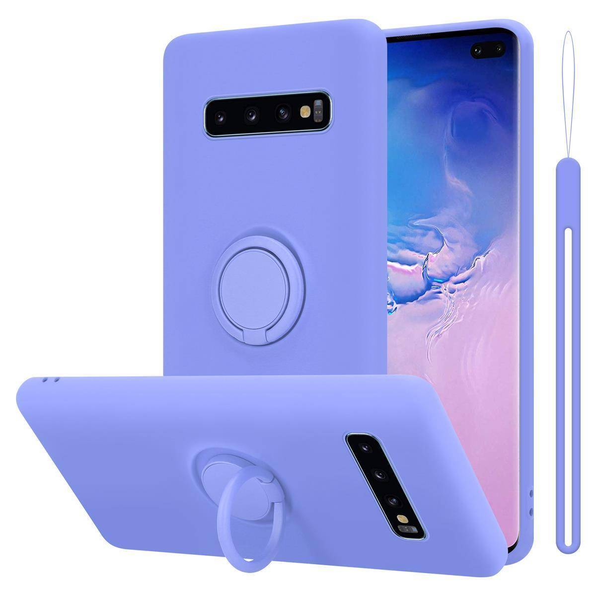 Cadorabo Hülle für Samsung Galaxy S10 PLUS Schutz Hülle in Lila Handyhülle TPU Etui Case Cover