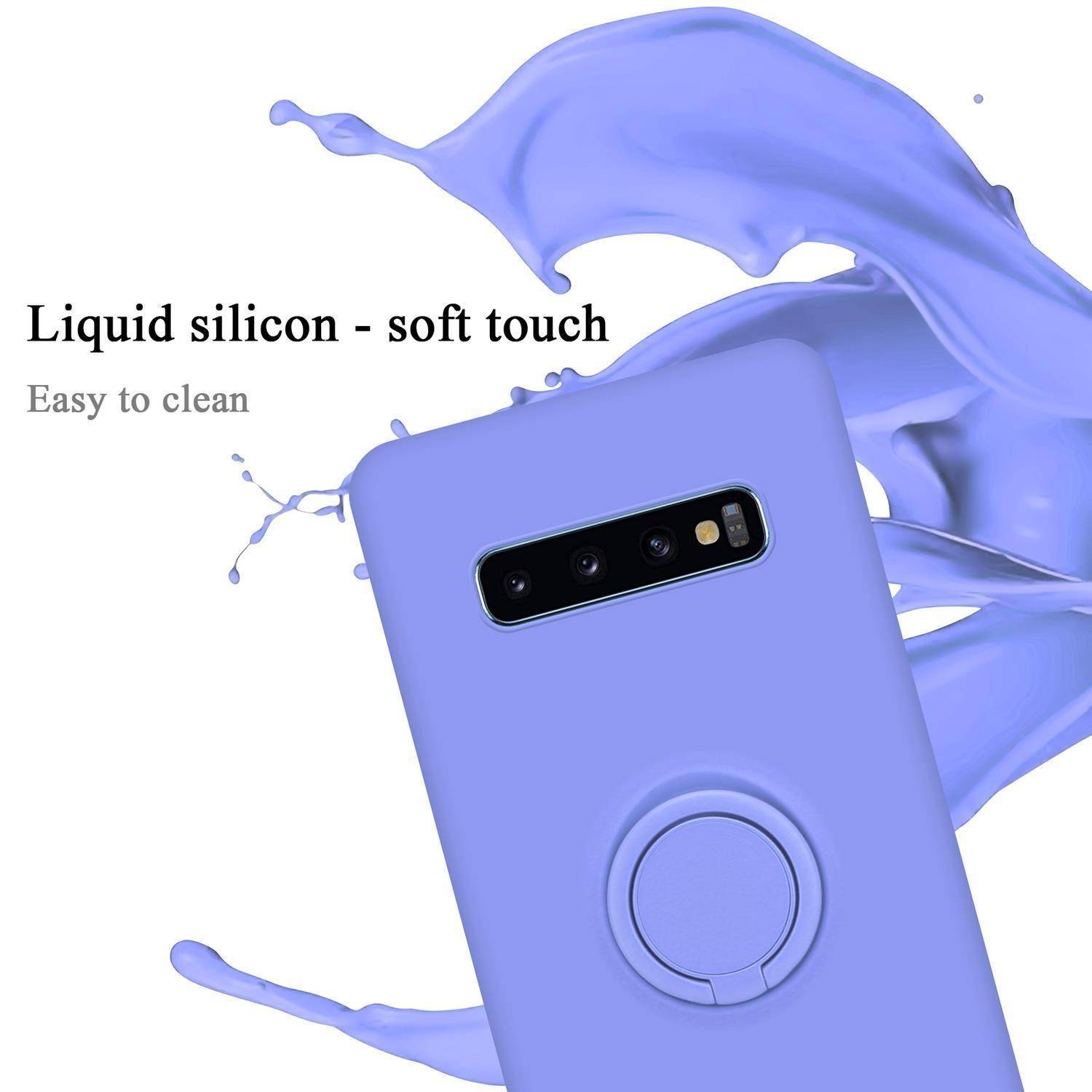 Cadorabo Hülle für Samsung Galaxy S10 PLUS Schutz Hülle in Lila Handyhülle TPU Etui Case Cover