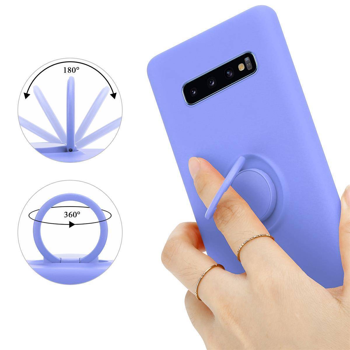 Cadorabo Hülle für Samsung Galaxy S10 PLUS Schutz Hülle in Lila Handyhülle TPU Etui Case Cover