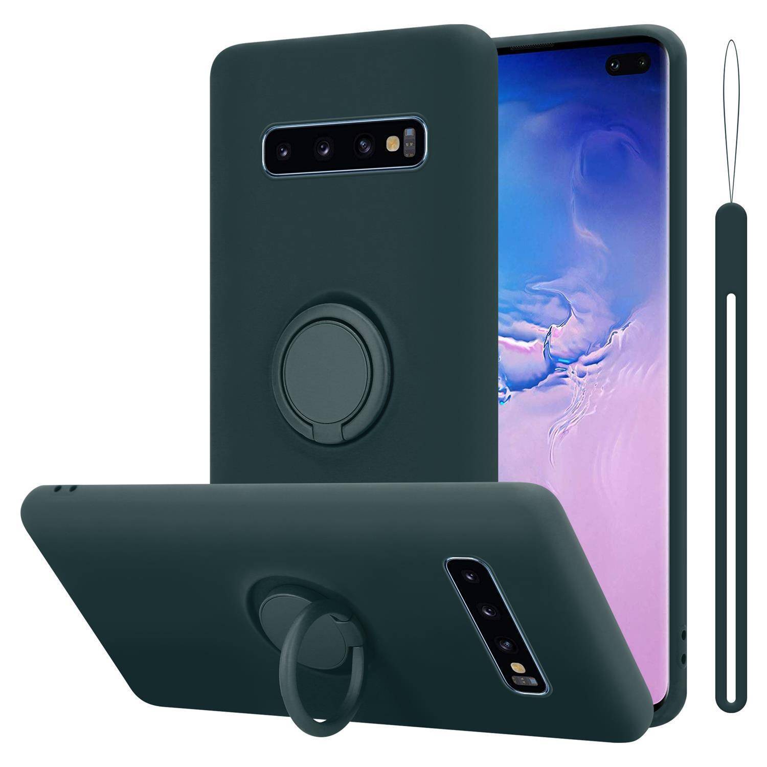 Cadorabo Hülle für Samsung Galaxy S10 PLUS Schutz Hülle in Grün Handyhülle TPU Etui Case Cover