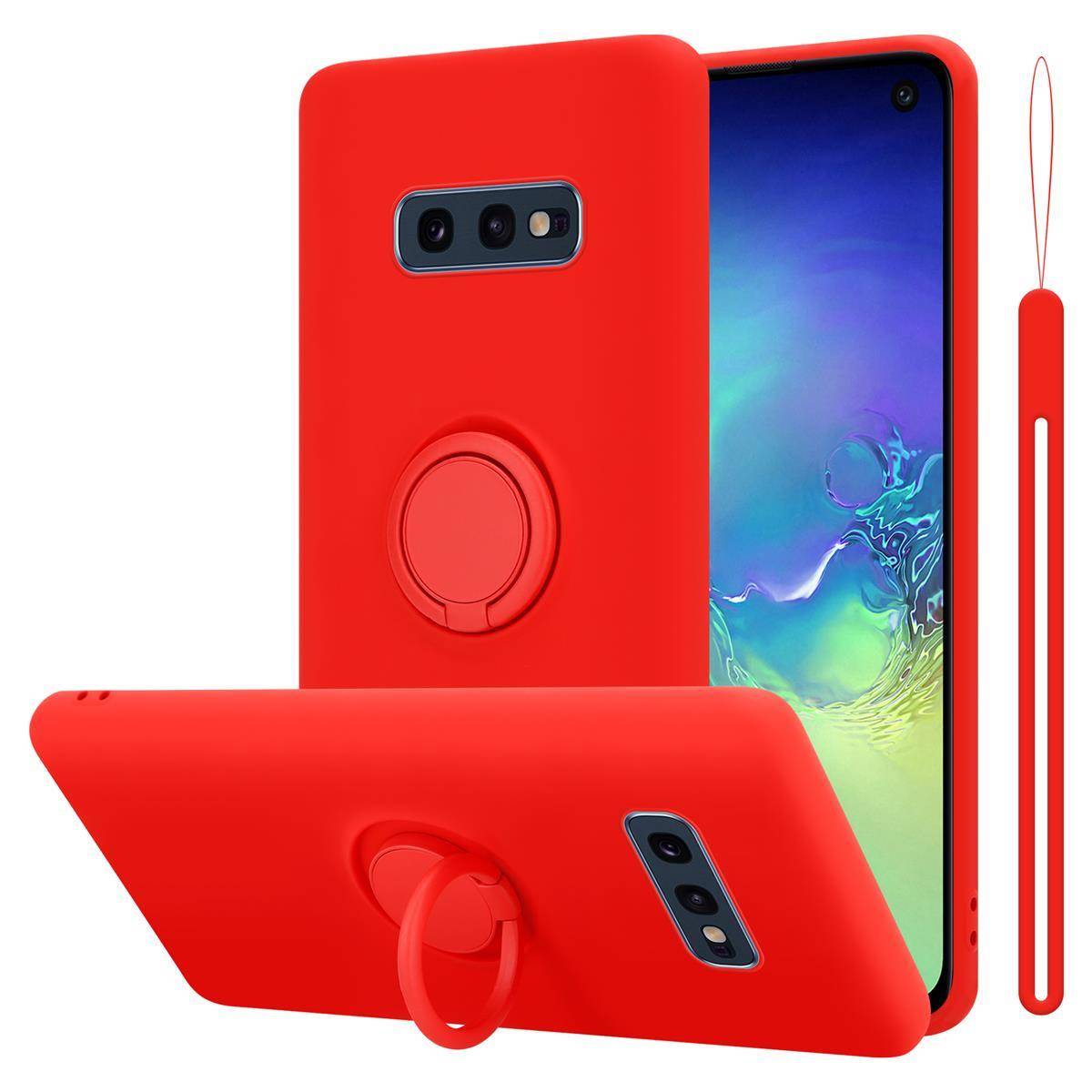 Cadorabo Hülle für Samsung Galaxy S10e Schutz Hülle in Rot Handyhülle TPU Etui Case Cover