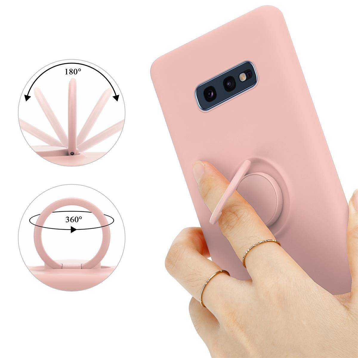 Cadorabo Hülle für Samsung Galaxy S10e Schutz Hülle in Rosa Handyhülle TPU Etui Case Cover