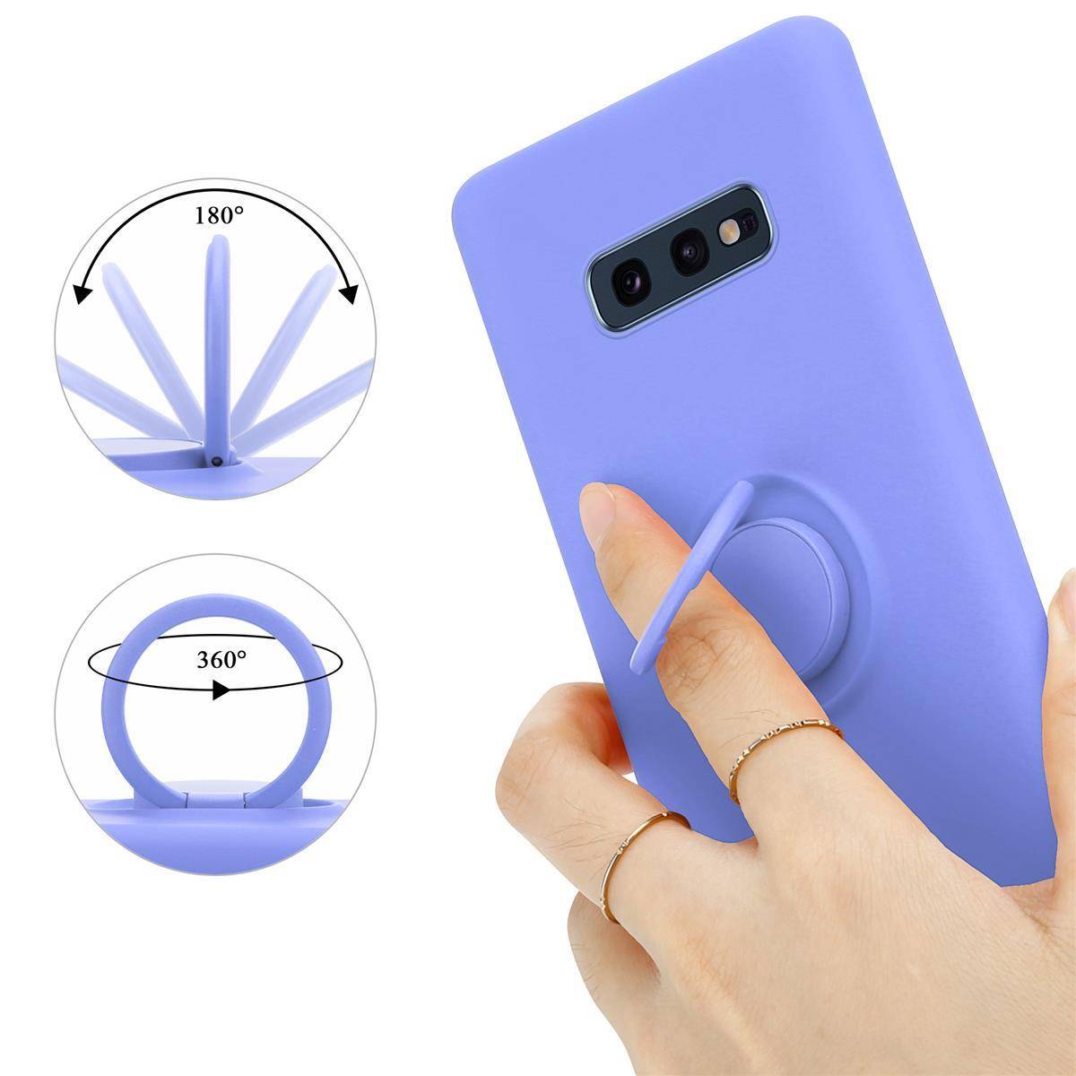 Cadorabo Hülle für Samsung Galaxy S10e Schutz Hülle in Lila Handyhülle TPU Etui Case Cover