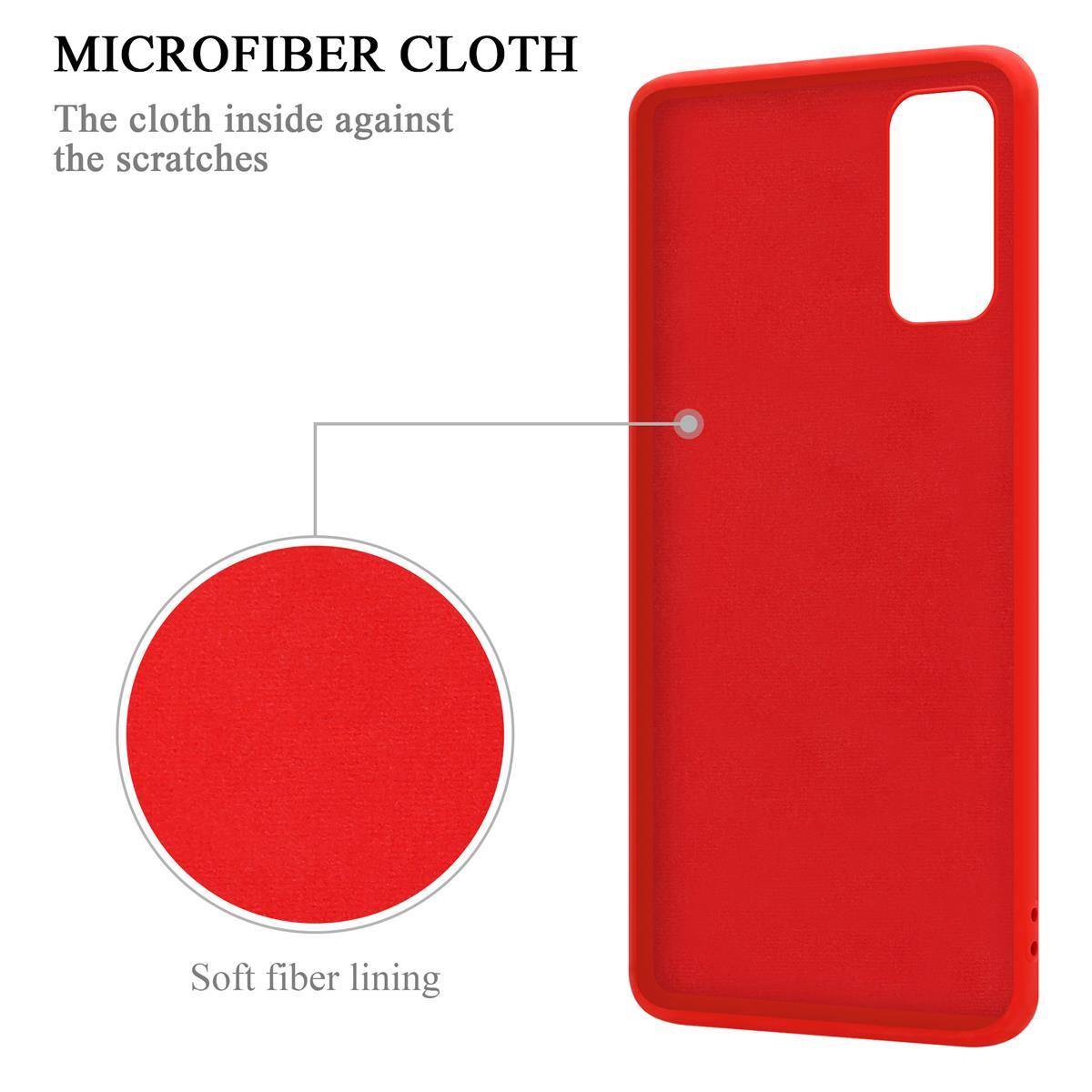 Cadorabo Hülle für Samsung Galaxy S20 Schutz Hülle in Rot Handyhülle TPU Etui Case Cover