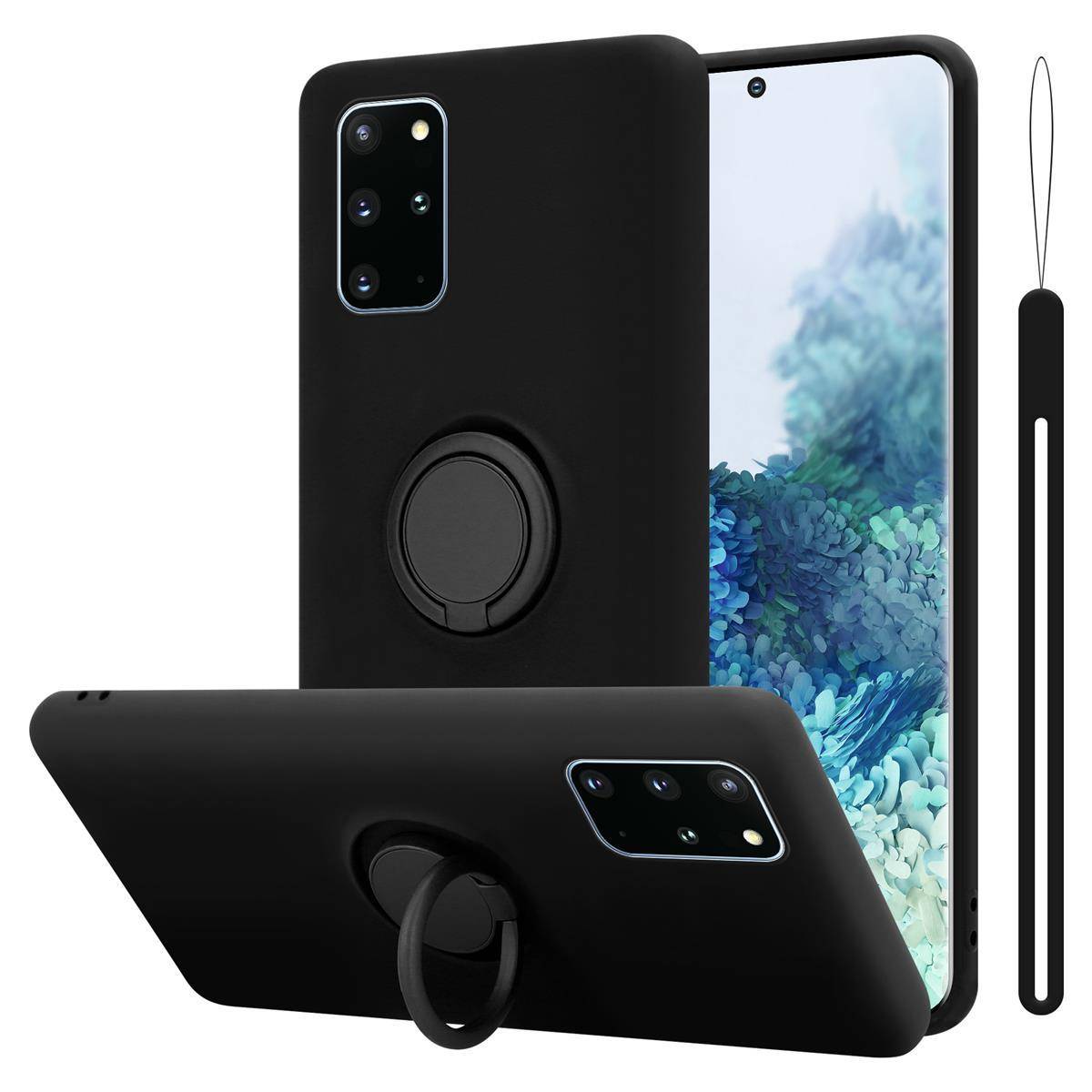 Cadorabo Hülle für Samsung Galaxy S20 PLUS Schutz Hülle in Schwarz Handyhülle TPU Etui Case Cover