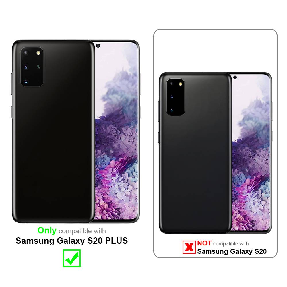 Cadorabo Hülle für Samsung Galaxy S20 PLUS Schutz Hülle in Schwarz Handyhülle TPU Etui Case Cover