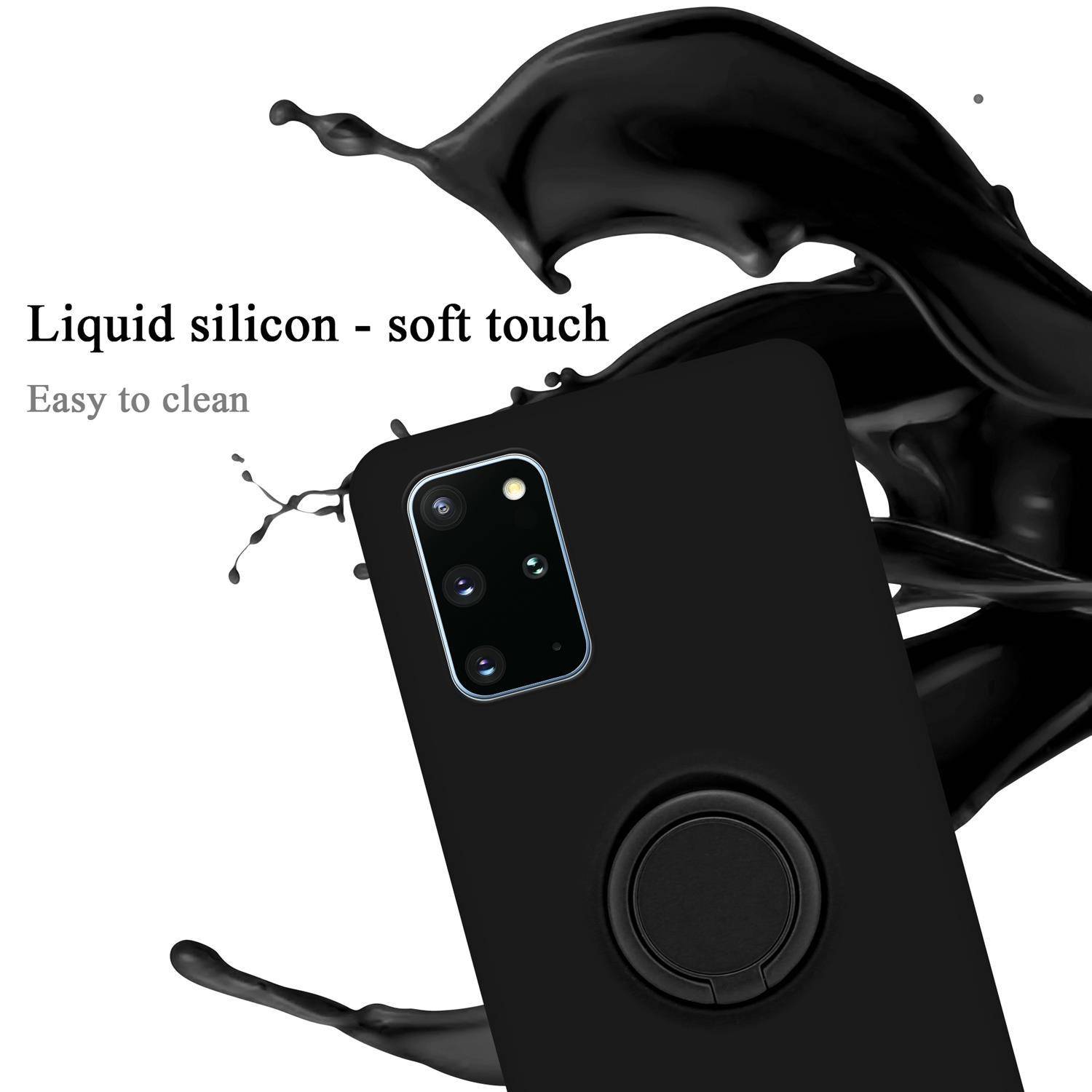 Cadorabo Hülle für Samsung Galaxy S20 PLUS Schutz Hülle in Schwarz Handyhülle TPU Etui Case Cover