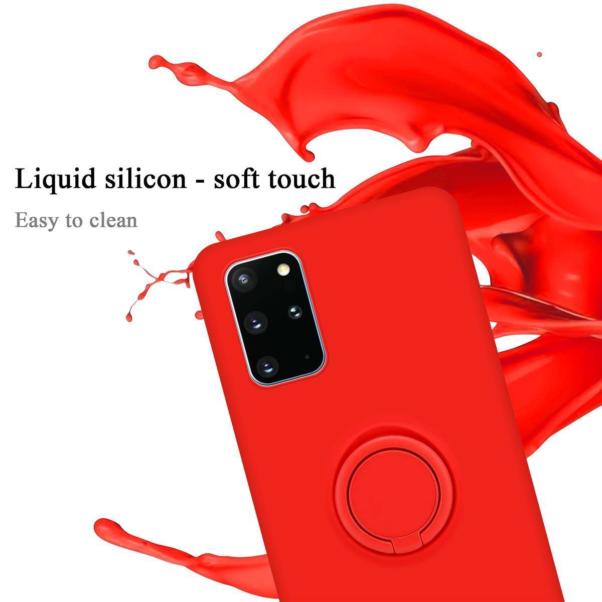 Cadorabo Hülle für Samsung Galaxy S20 PLUS Schutz Hülle in Rot Handyhülle TPU Etui Case Cover