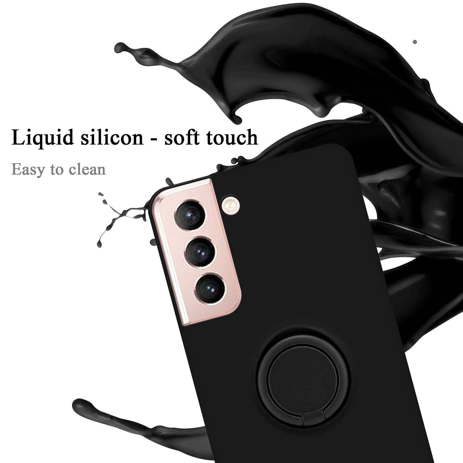 Cadorabo Hülle für Samsung Galaxy S21 5G Schutz Hülle in Schwarz Handyhülle TPU Etui Case Cover