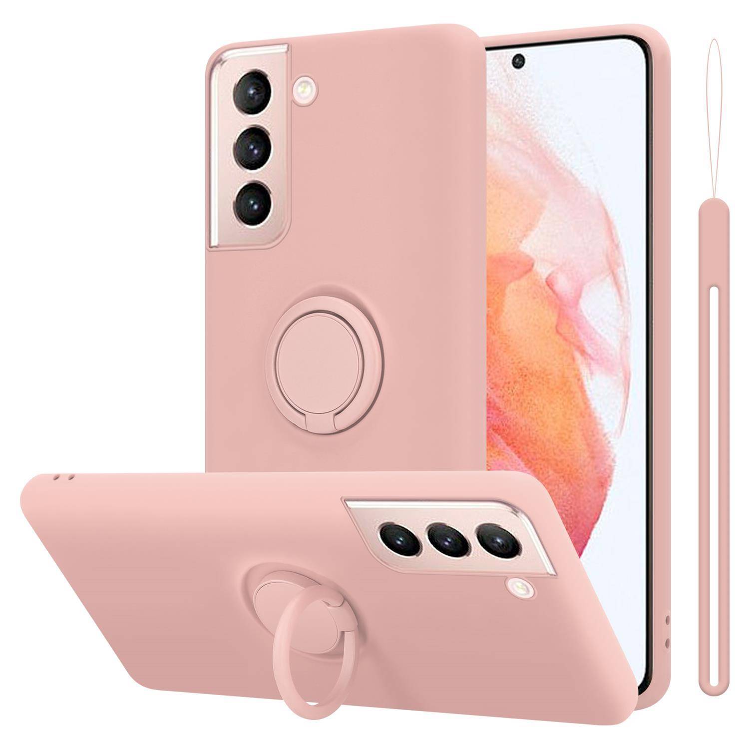 Cadorabo Hülle für Samsung Galaxy S21 5G Schutz Hülle in Rosa Handyhülle TPU Etui Case Cover