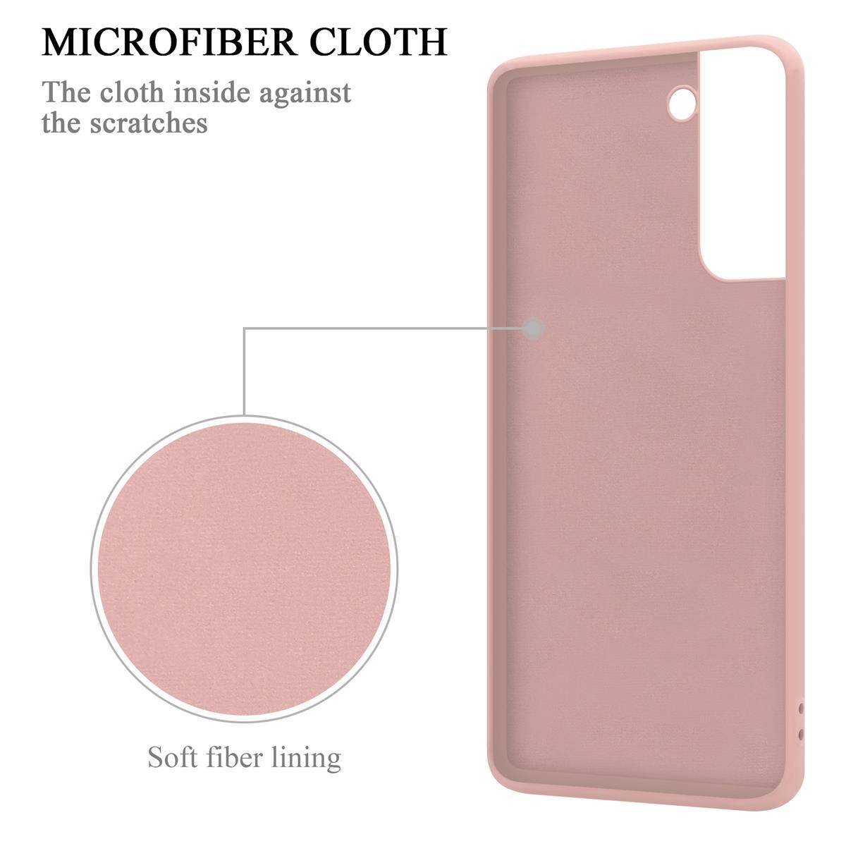Cadorabo Hülle für Samsung Galaxy S21 5G Schutz Hülle in Rosa Handyhülle TPU Etui Case Cover