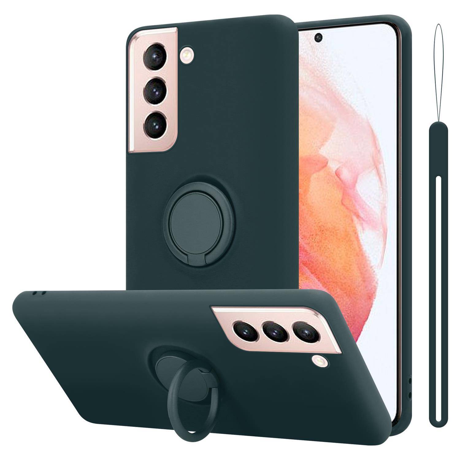 Cadorabo Hülle für Samsung Galaxy S21 5G Schutz Hülle in Grün Handyhülle TPU Etui Case Cover