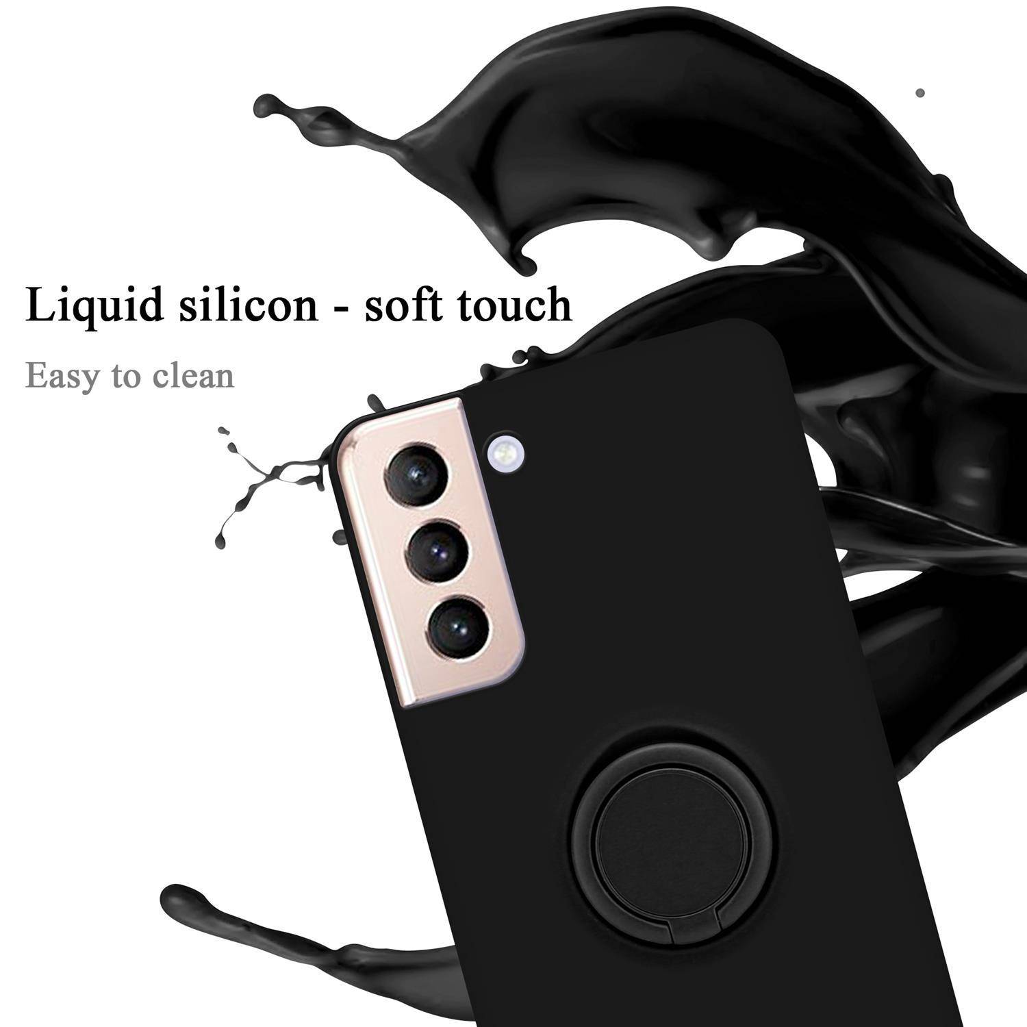 Cadorabo Hülle für Samsung Galaxy S21 PLUS Schutz Hülle in Schwarz Handyhülle TPU Etui Case Cover