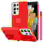 Cadorabo Hülle für Samsung Galaxy S21 ULTRA Schutz Hülle in Rot Handyhülle TPU Etui Case Cover
