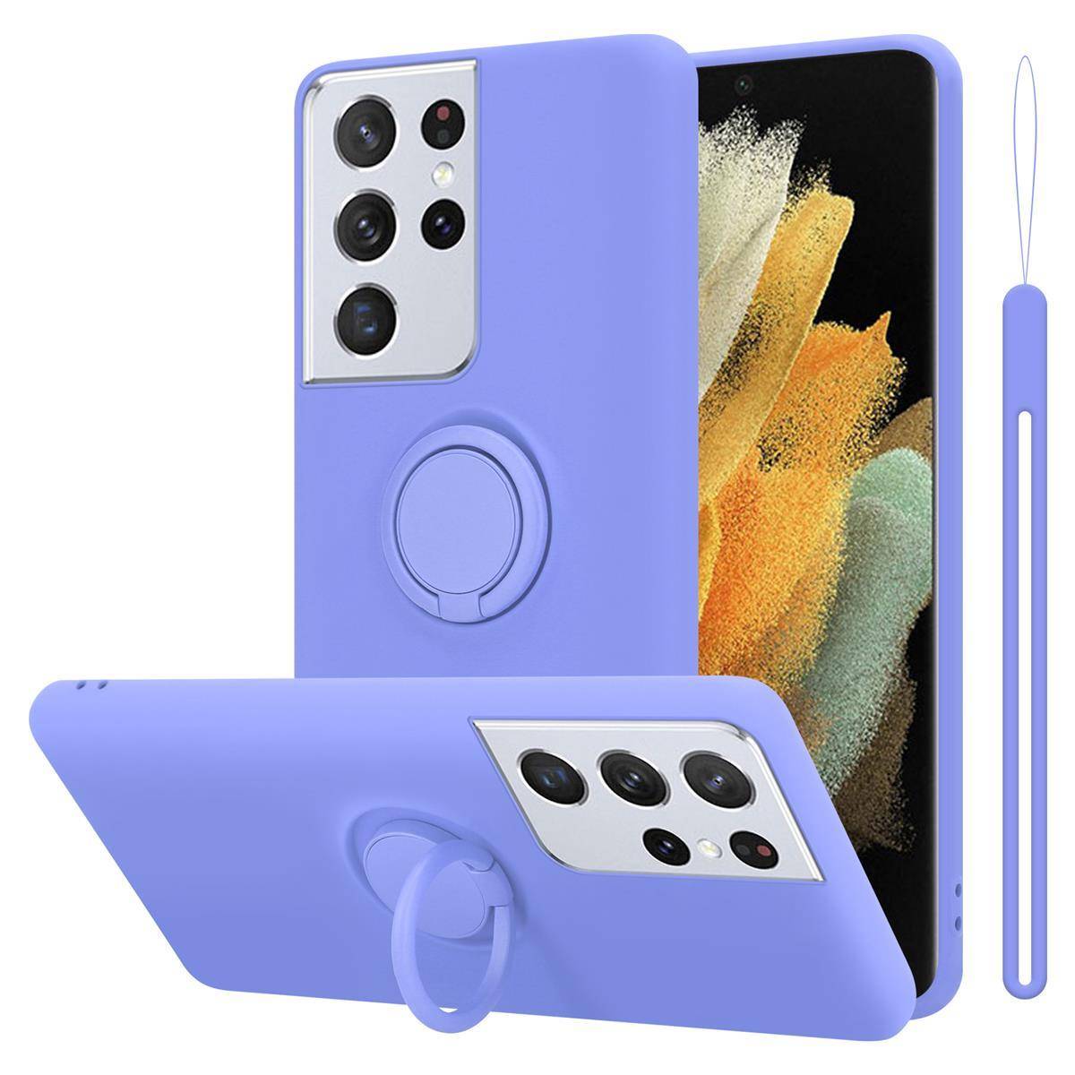 Cadorabo Hülle für Samsung Galaxy S21 ULTRA Schutz Hülle in Lila Handyhülle TPU Etui Case Cover