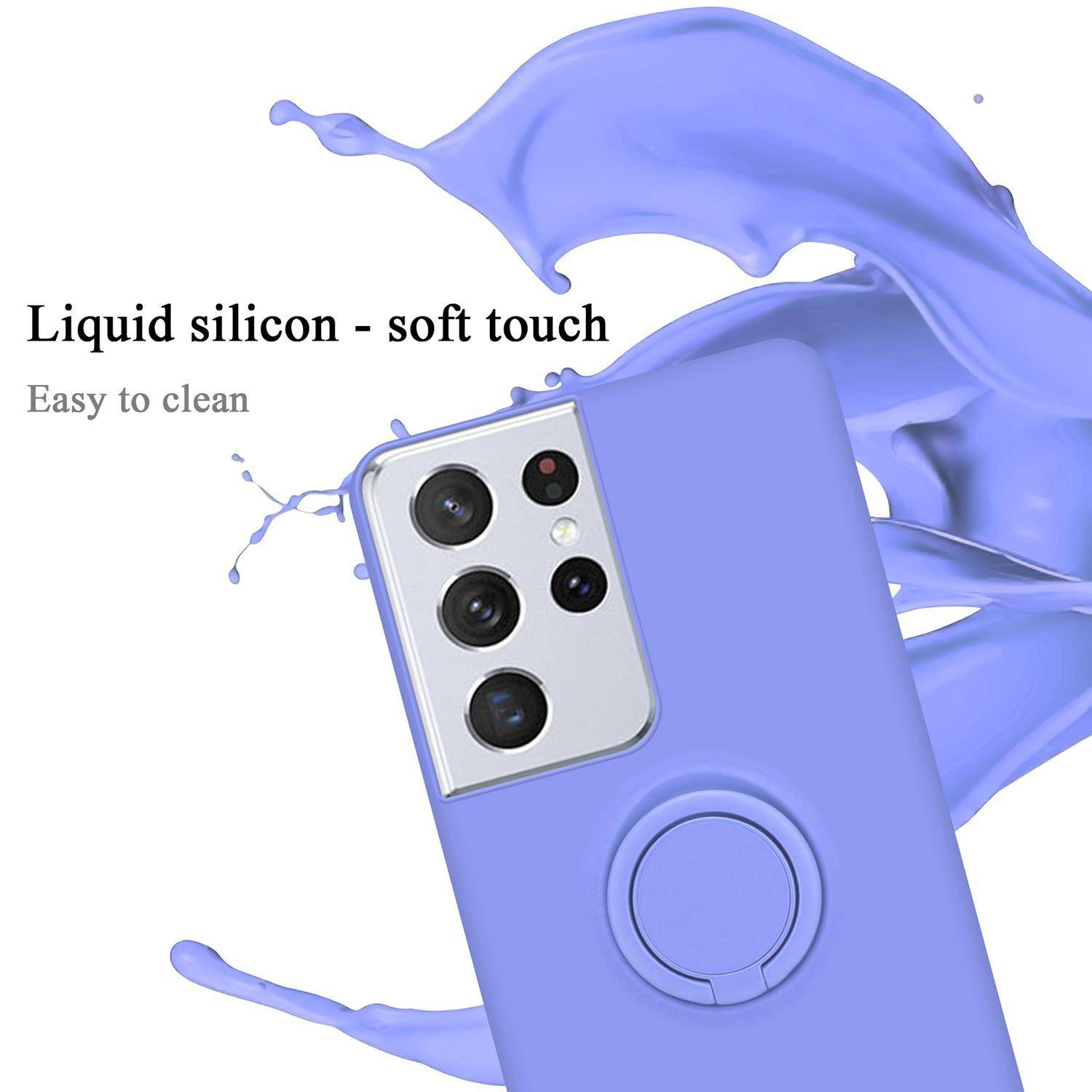 Cadorabo Hülle für Samsung Galaxy S21 ULTRA Schutz Hülle in Lila Handyhülle TPU Etui Case Cover