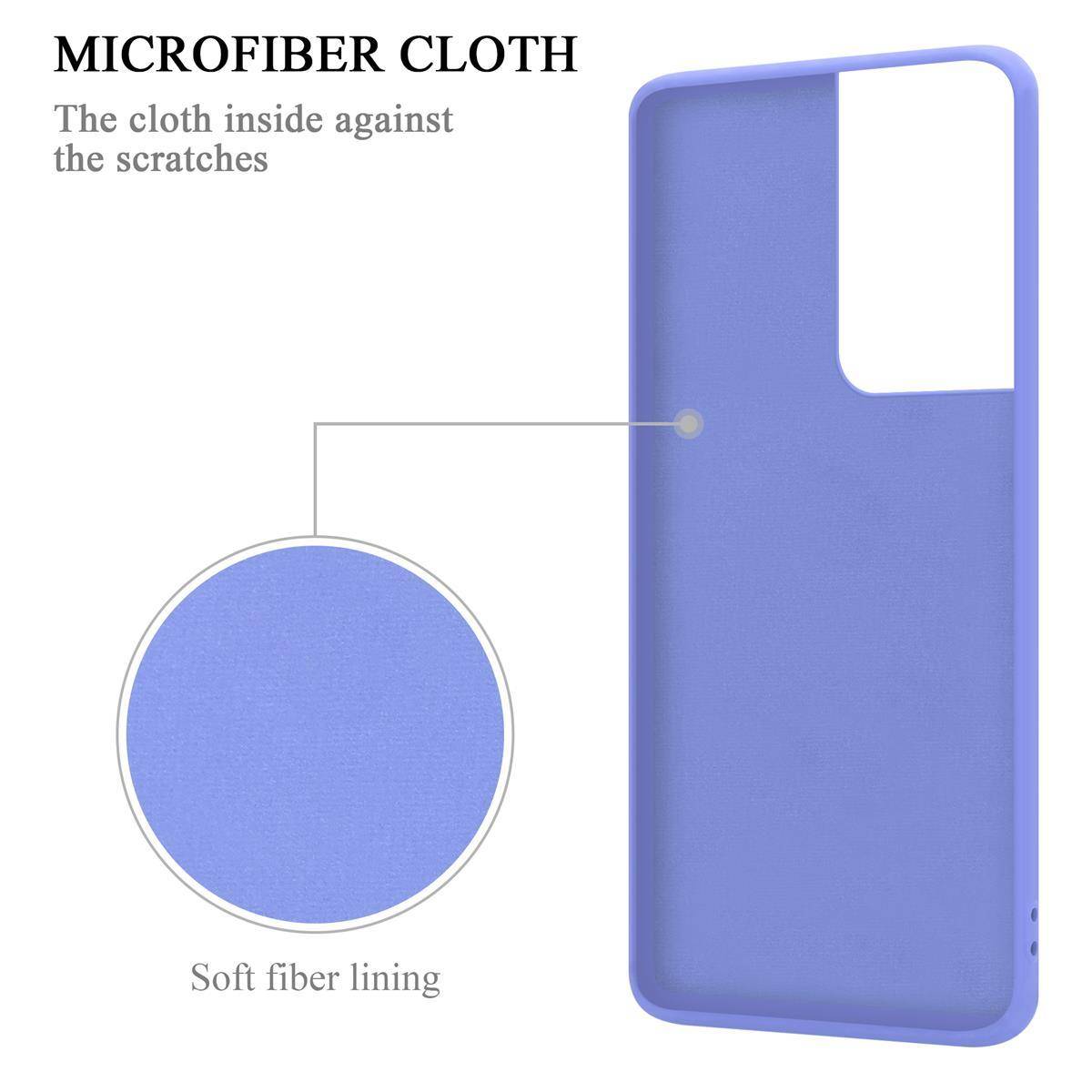 Cadorabo Hülle für Samsung Galaxy S21 ULTRA Schutz Hülle in Lila Handyhülle TPU Etui Case Cover