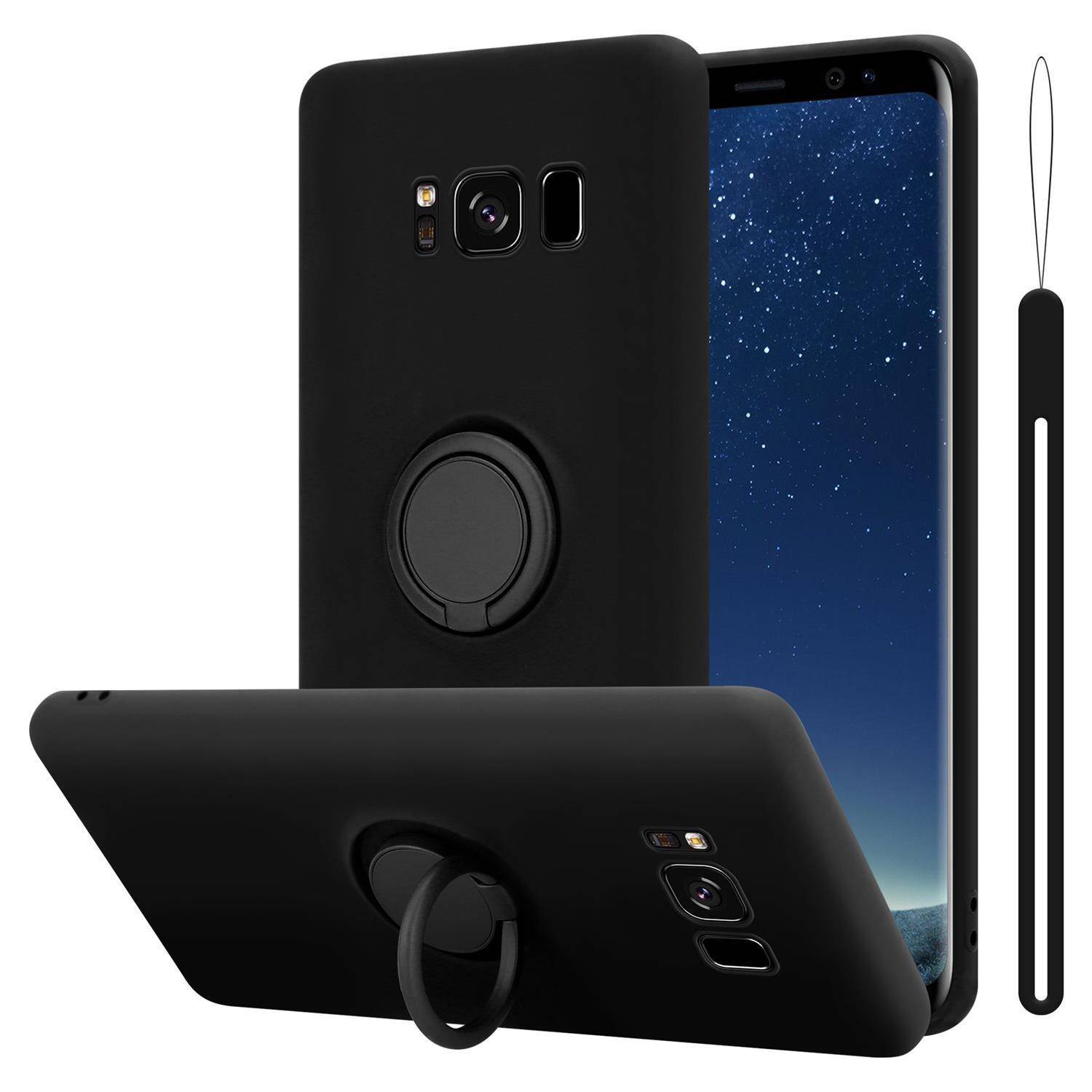Cadorabo Hülle für Samsung Galaxy S8 Schutz Hülle in Schwarz Handyhülle TPU Etui Case Cover