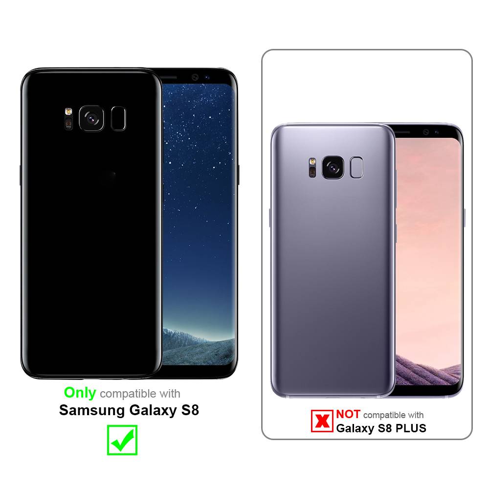 Cadorabo Hülle für Samsung Galaxy S8 Schutz Hülle in Schwarz Handyhülle TPU Etui Case Cover