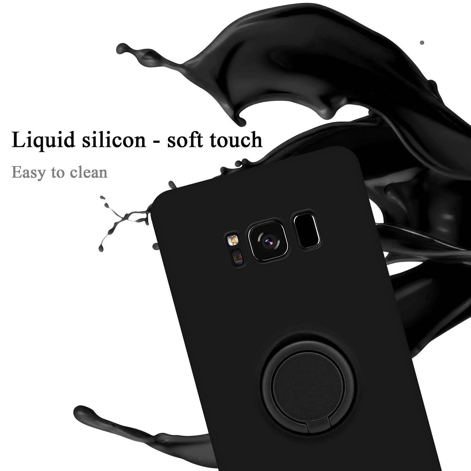 Cadorabo Hülle für Samsung Galaxy S8 Schutz Hülle in Schwarz Handyhülle TPU Etui Case Cover