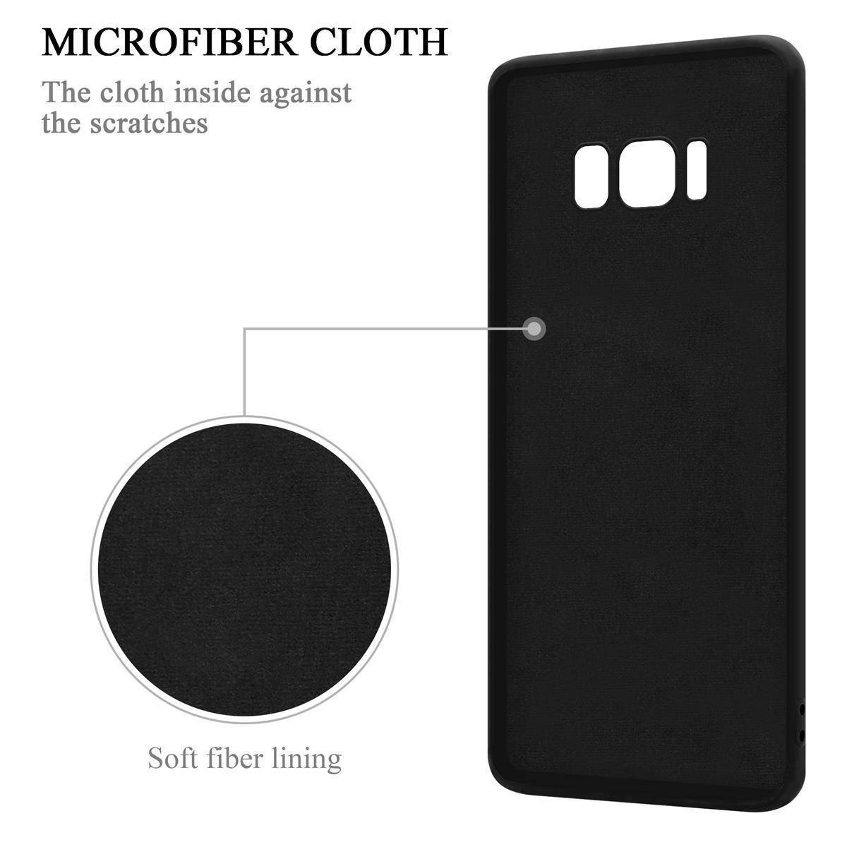 Cadorabo Hülle für Samsung Galaxy S8 Schutz Hülle in Schwarz Handyhülle TPU Etui Case Cover