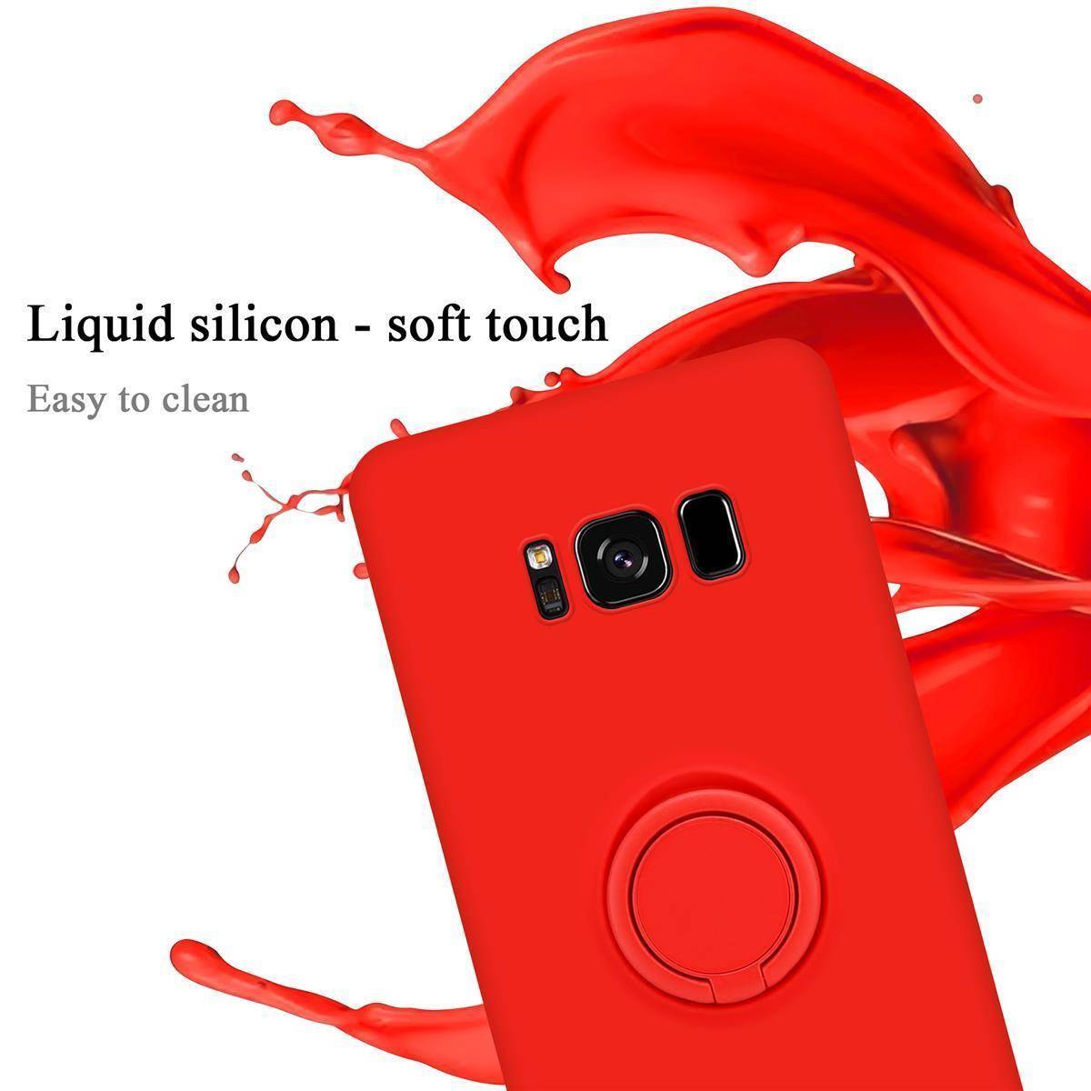 Cadorabo Hülle für Samsung Galaxy S8 Schutz Hülle in Rot Handyhülle TPU Etui Case Cover