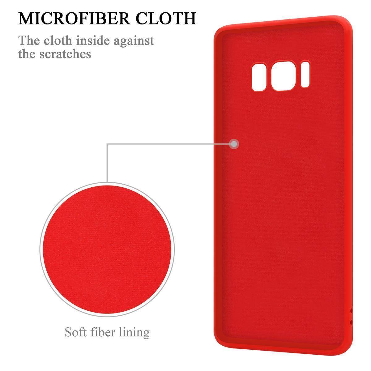 Cadorabo Hülle für Samsung Galaxy S8 Schutz Hülle in Rot Handyhülle TPU Etui Case Cover