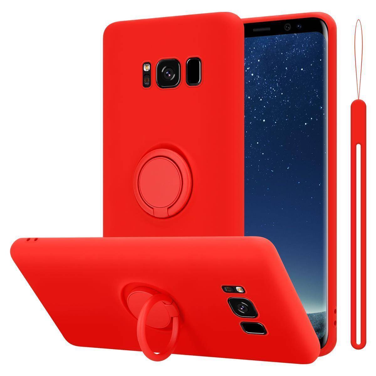 Cadorabo Hülle für Samsung Galaxy S8 PLUS Schutz Hülle in Rot Handyhülle TPU Etui Case Cover