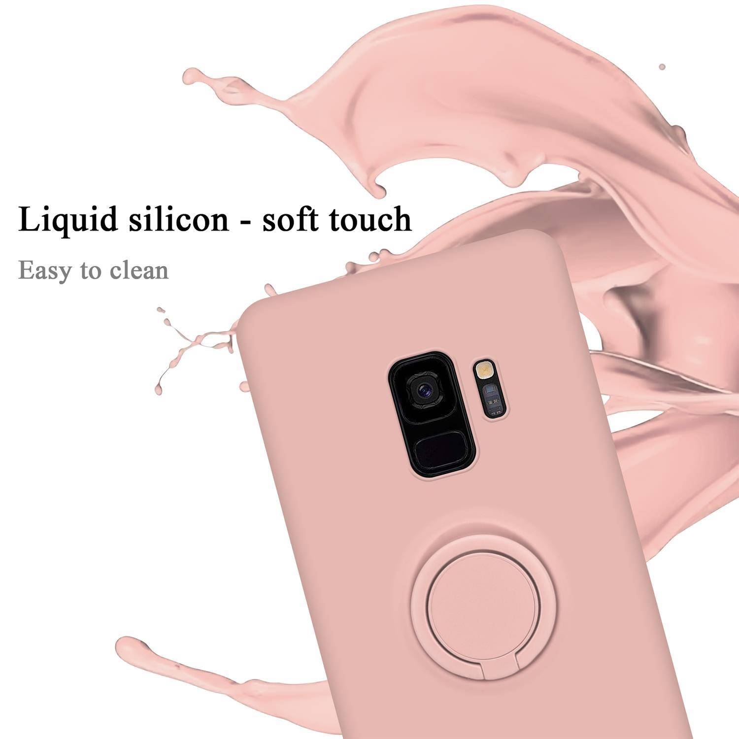 Cadorabo Hülle für Samsung Galaxy S9 Schutz Hülle in Rosa Handyhülle TPU Etui Case Cover