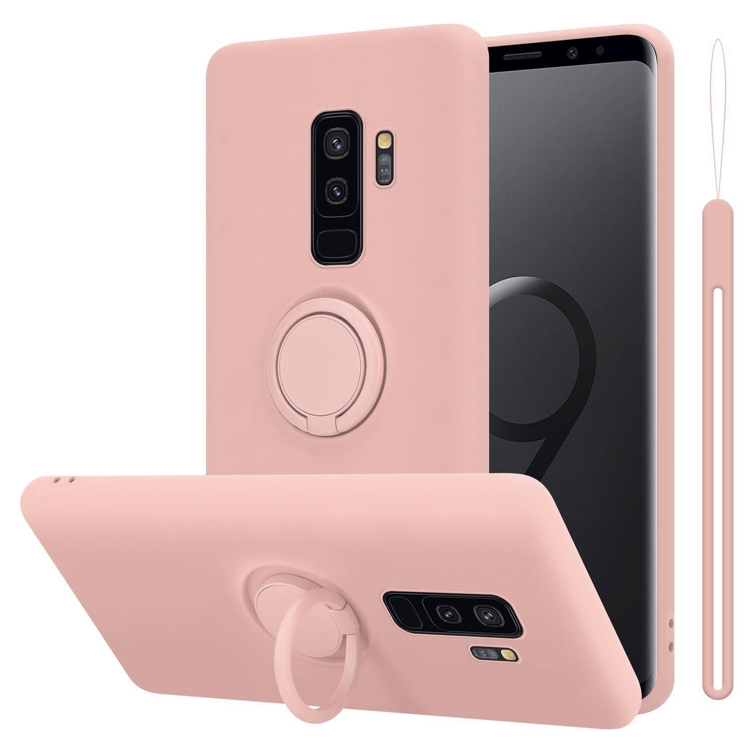 Cadorabo Hülle für Samsung Galaxy S9 PLUS Schutz Hülle in Rosa Handyhülle TPU Etui Case Cover