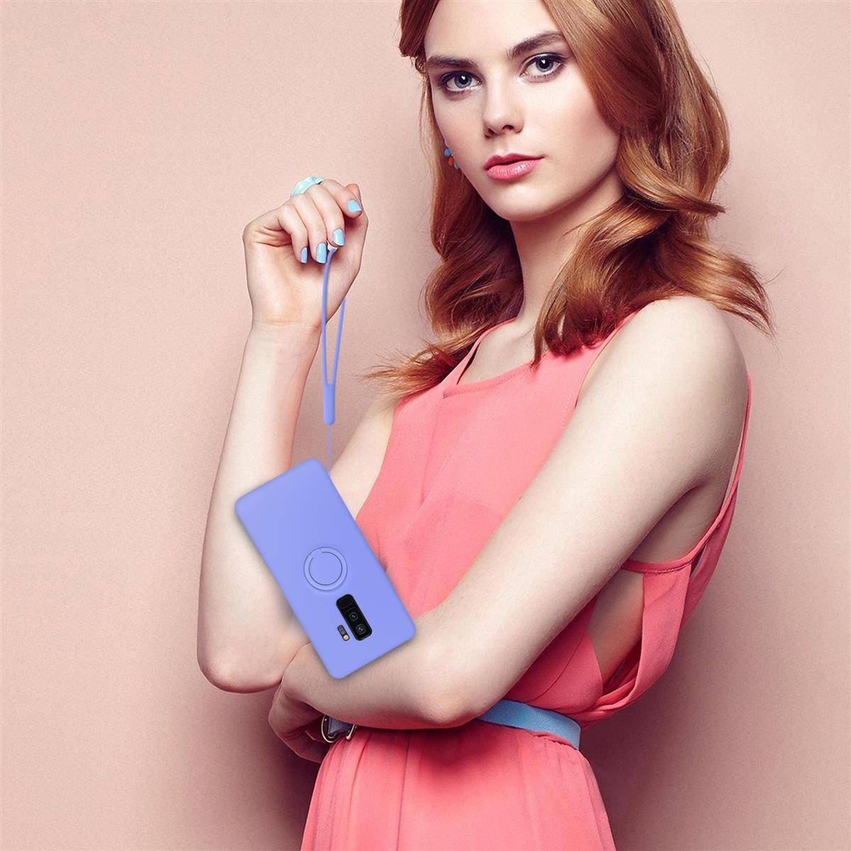 Cadorabo Hülle für Samsung Galaxy S9 PLUS Schutz Hülle in Lila Handyhülle TPU Etui Case Cover