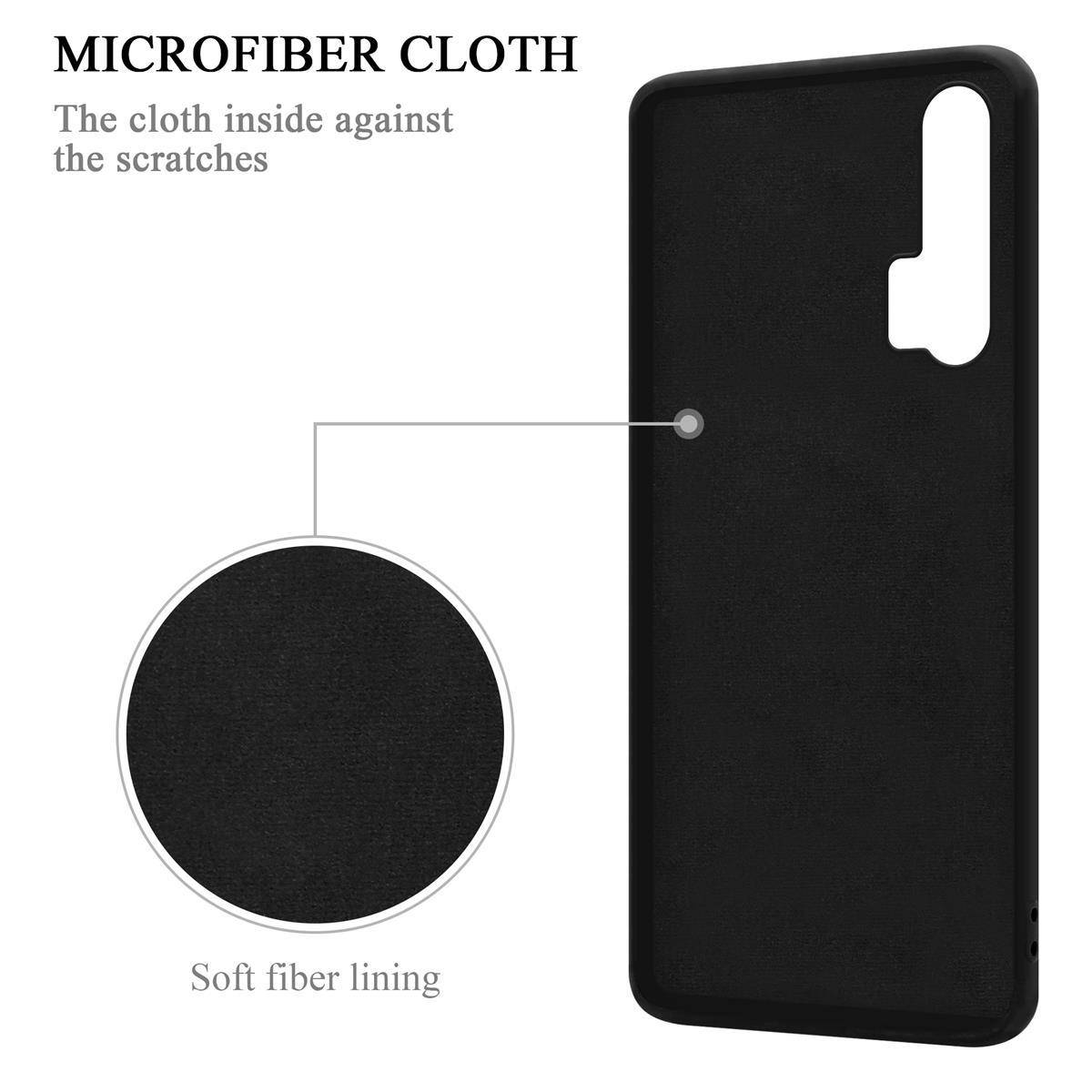 Cadorabo Hülle für Honor 20 PRO Schutz Hülle in Schwarz Handyhülle TPU Etui Case Cover