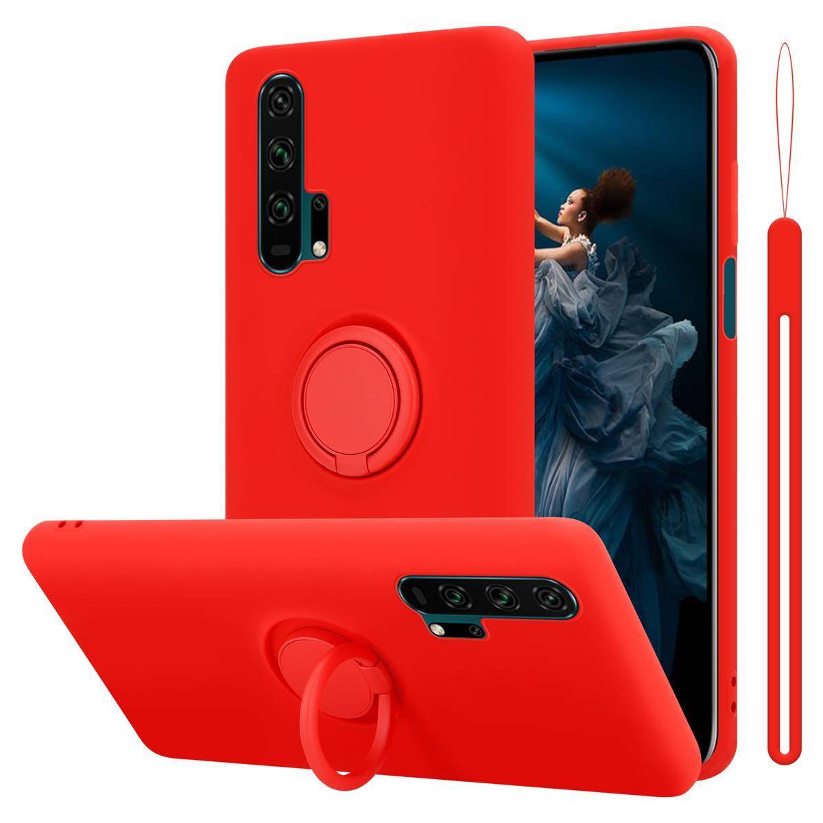 Cadorabo Hülle für Honor 20 PRO Schutz Hülle in Rot Handyhülle TPU Etui Case Cover