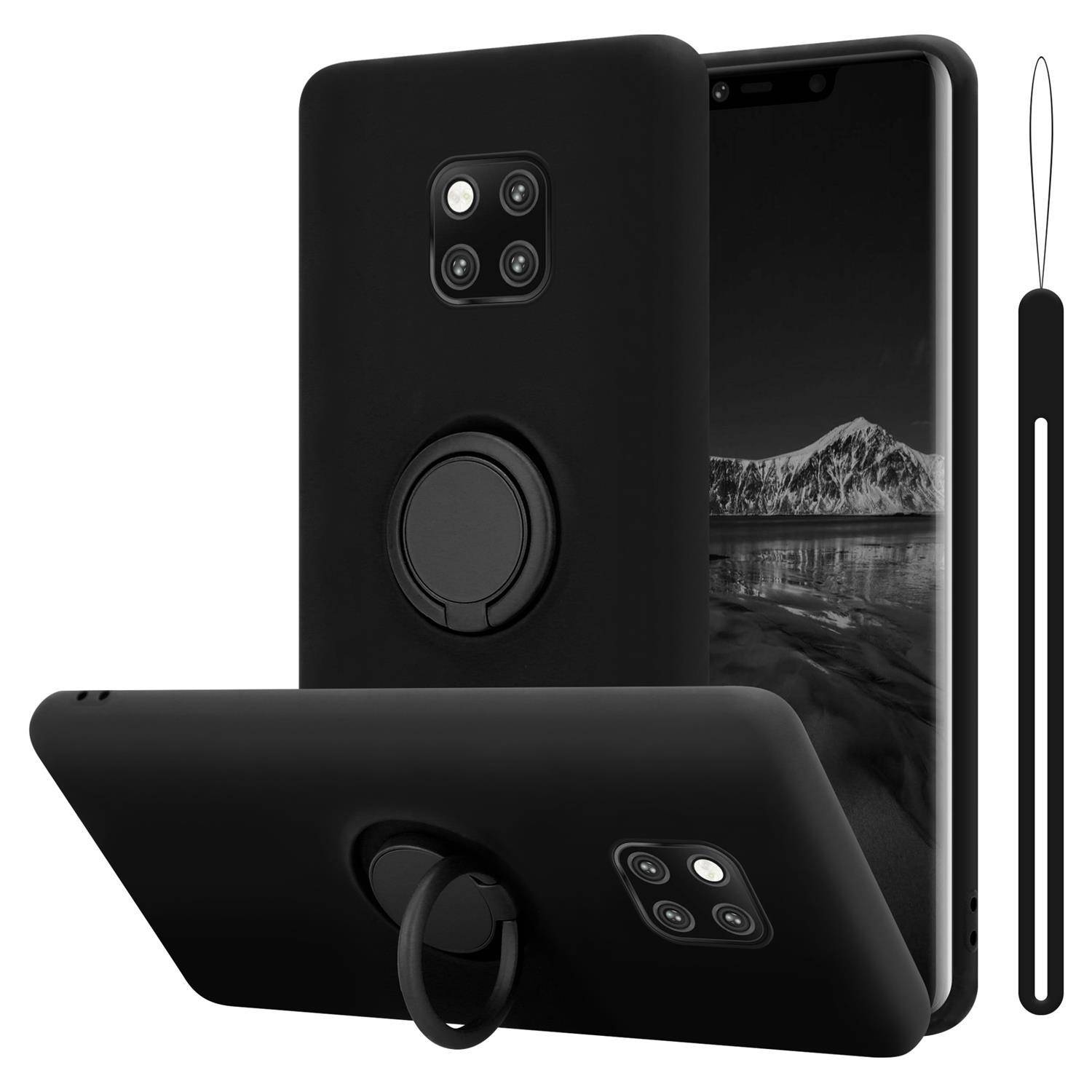 Cadorabo Hülle für Huawei MATE 20 PRO Schutz Hülle in Schwarz Handyhülle TPU Etui Case Cover