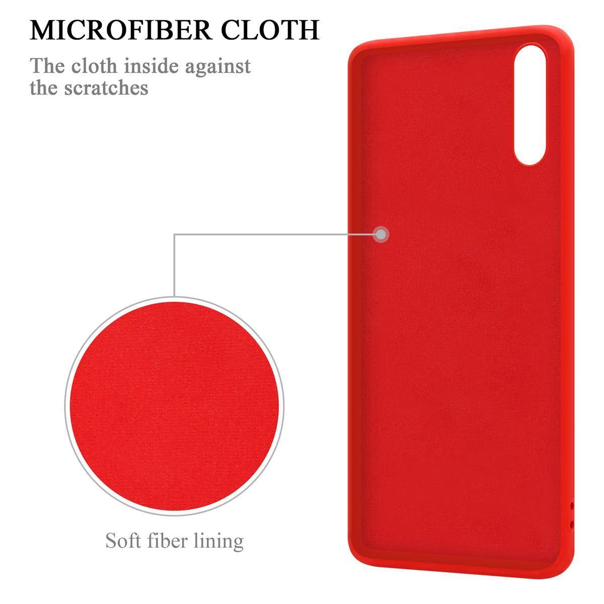 Cadorabo Hülle für Huawei P20 Schutz Hülle in Rot Handyhülle TPU Etui Case Cover
