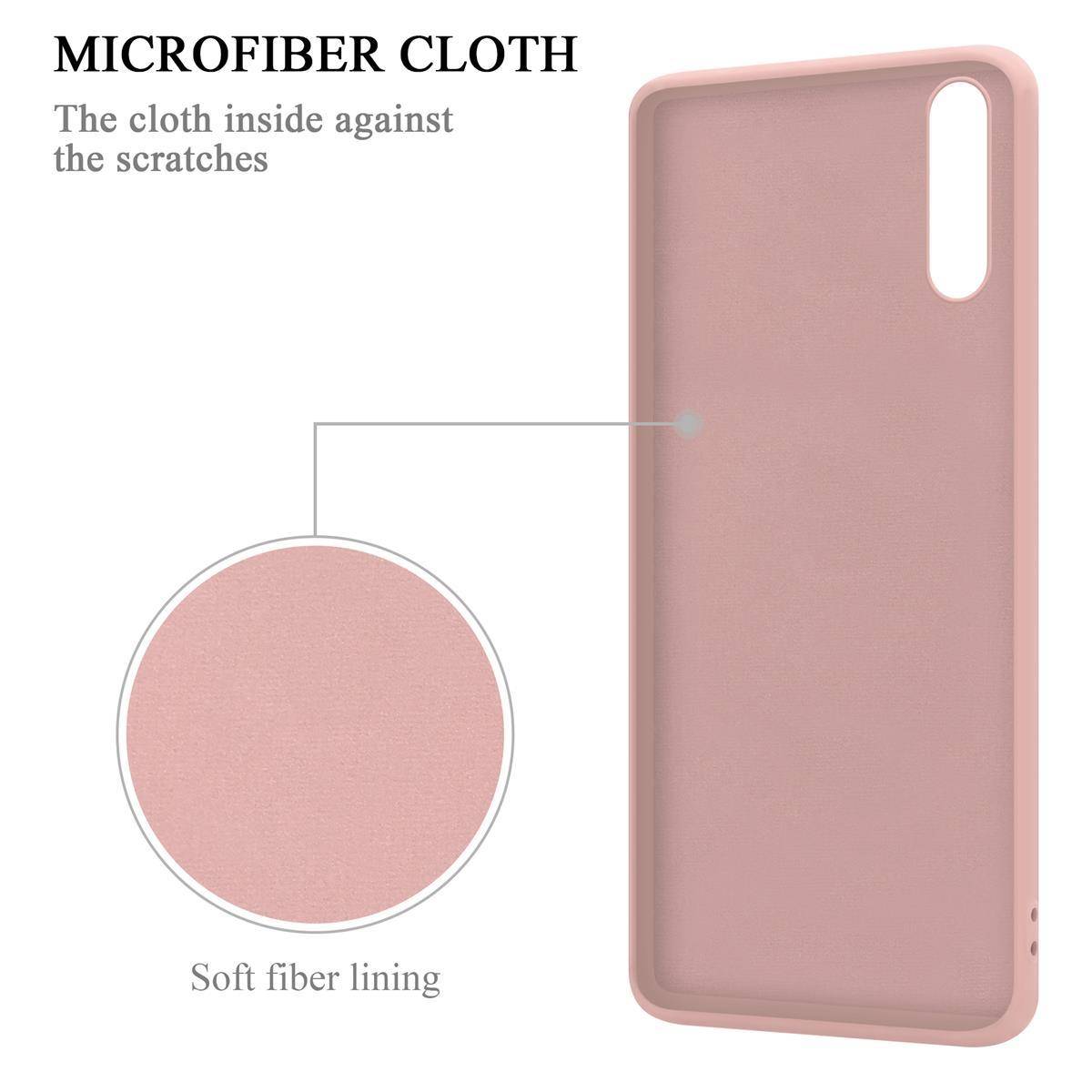 Cadorabo Hülle für Huawei P20 Schutz Hülle in Rosa Handyhülle TPU Etui Case Cover